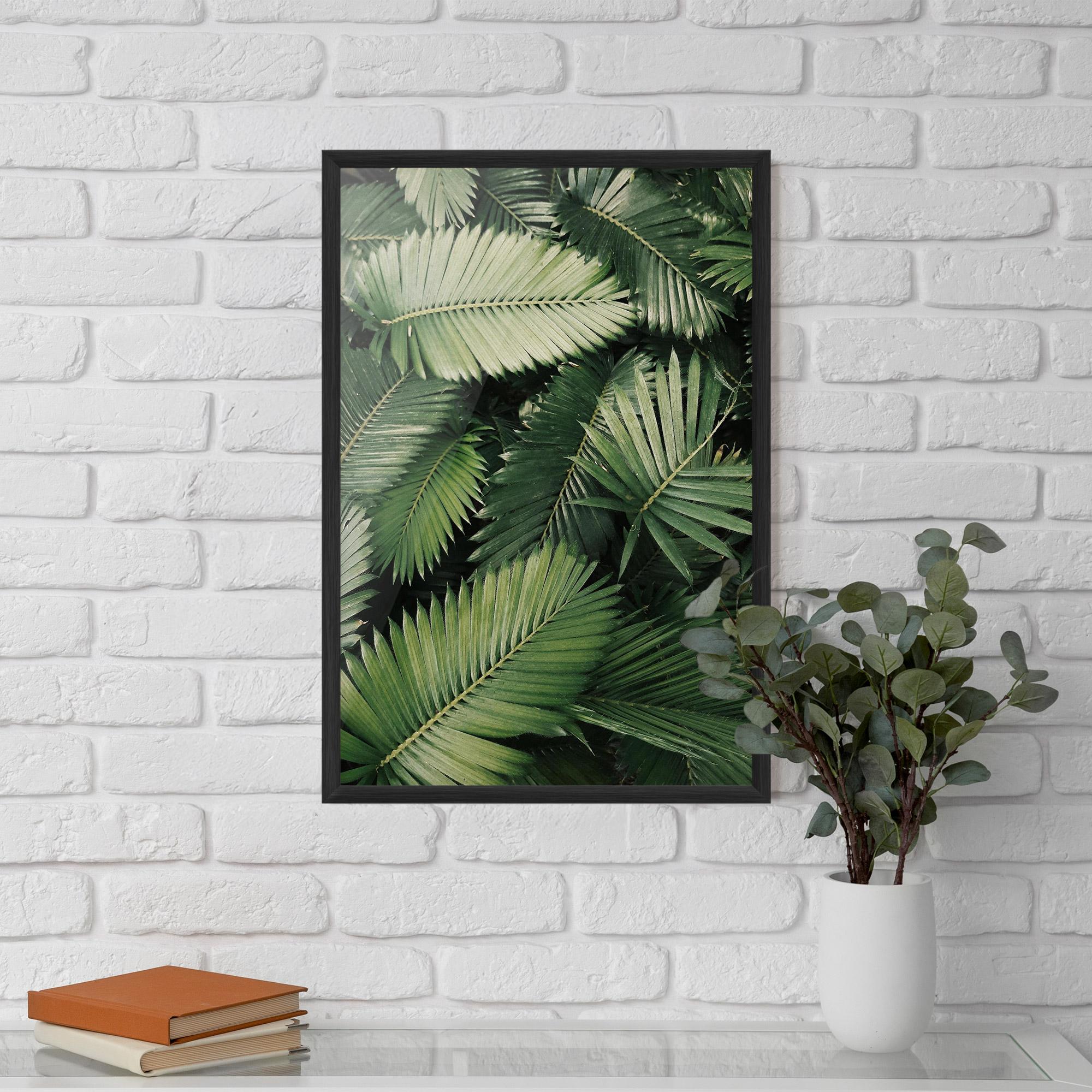 Gerahmte Poster Green Leaves mockup 5