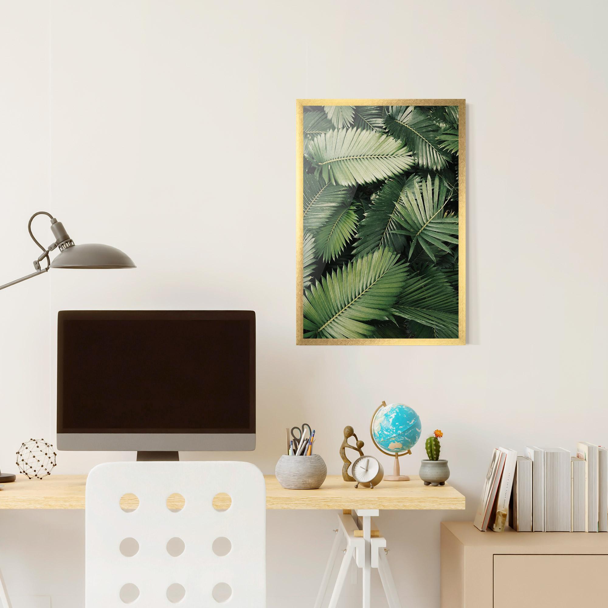 Gerahmte Poster Green Leaves mockup 6