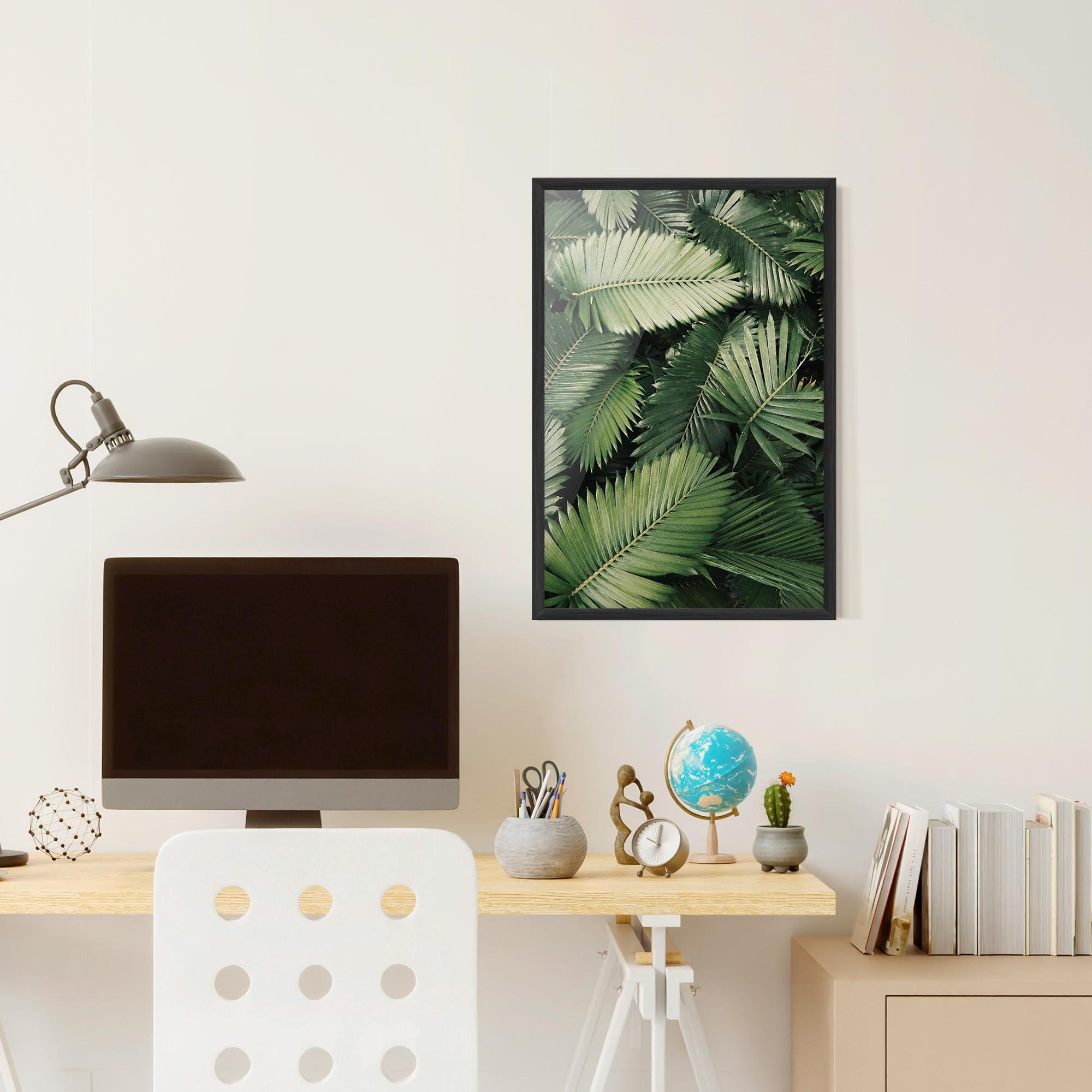 Gerahmte Poster Green Leaves mockup 6