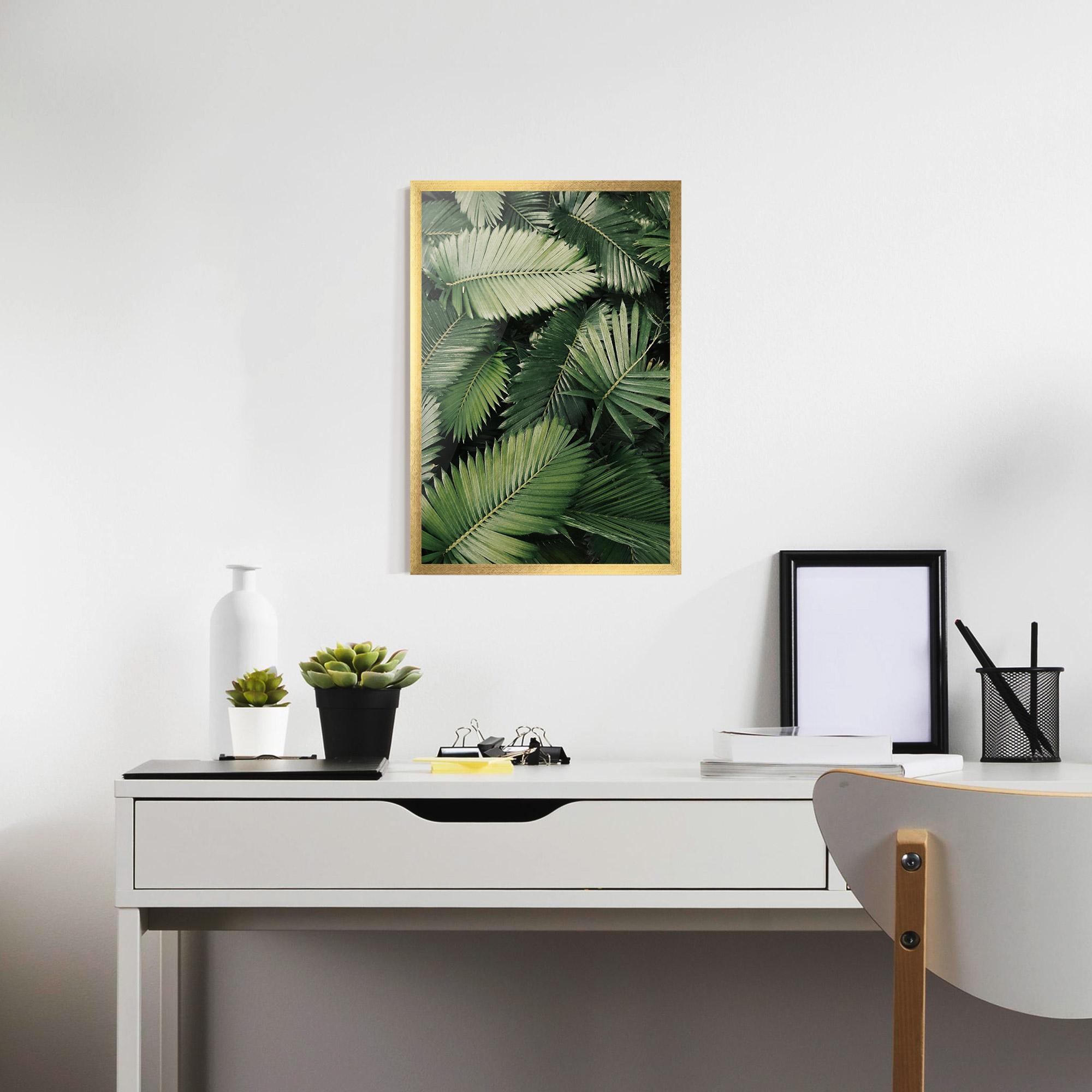 Gerahmte Poster Green Leaves mockup 7