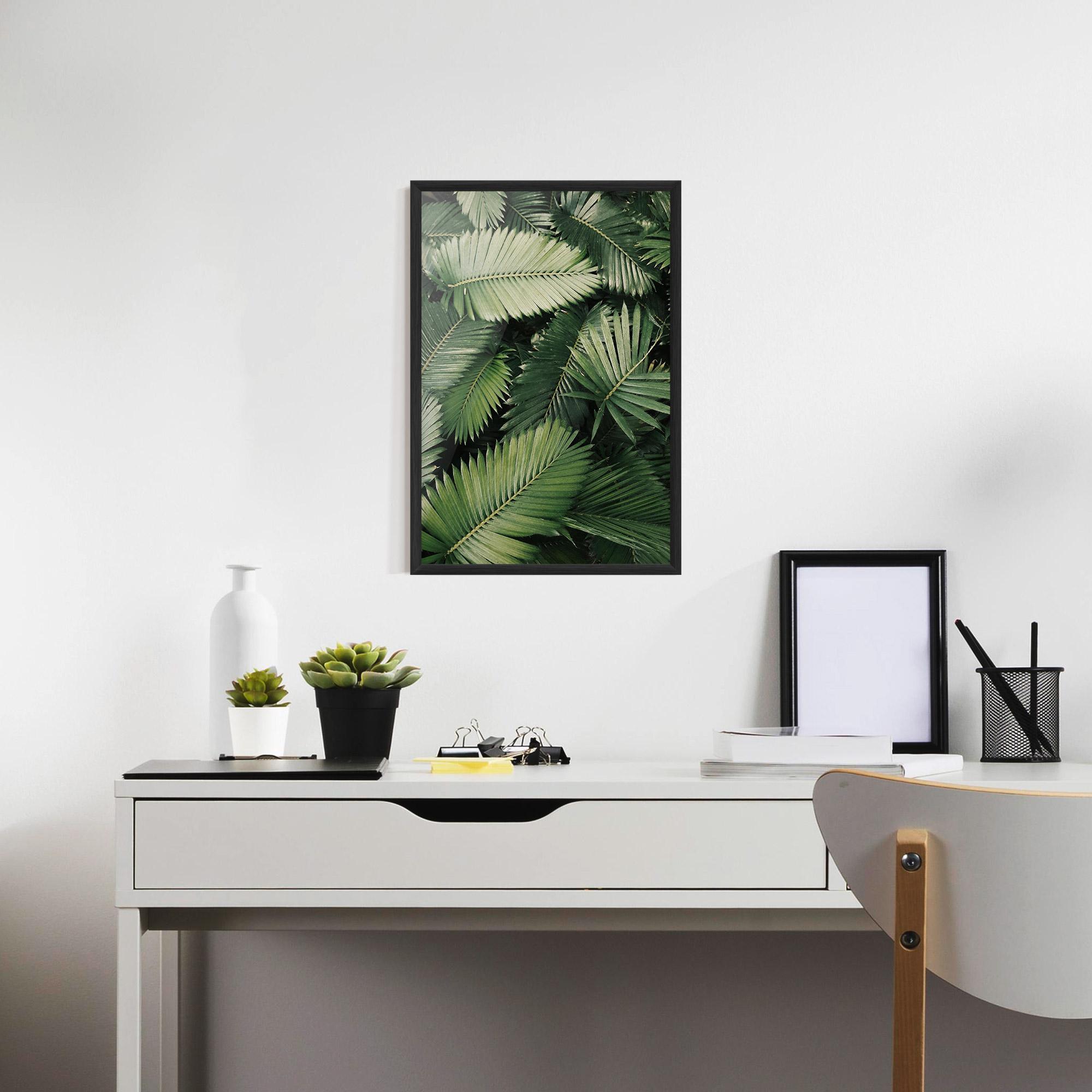 Gerahmte Poster Green Leaves mockup 7