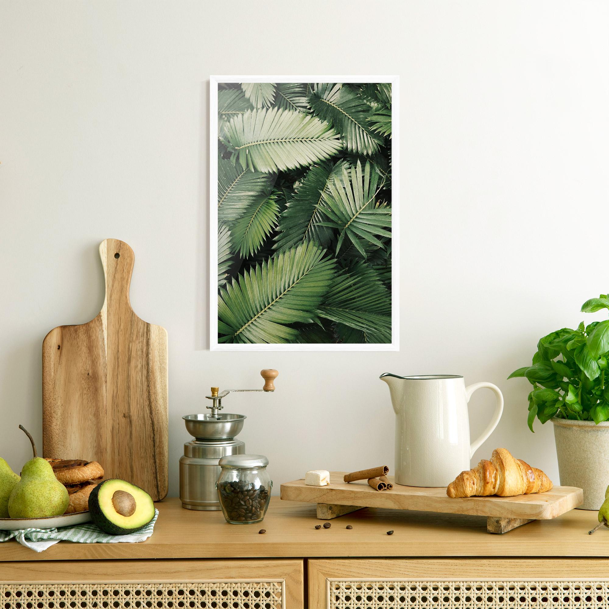 Gerahmte Poster Green Leaves mockup 8
