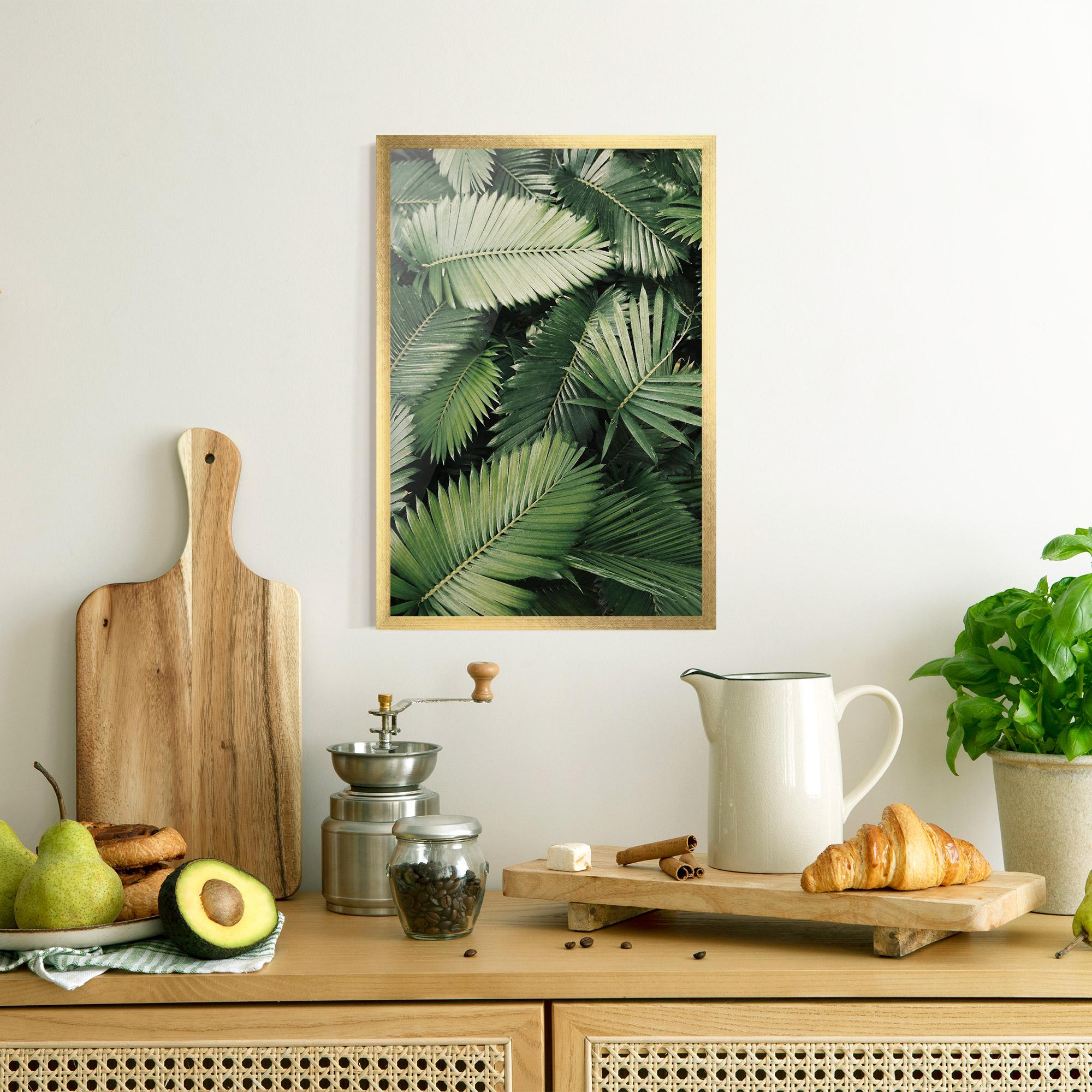 Gerahmte Poster Green Leaves mockup 8