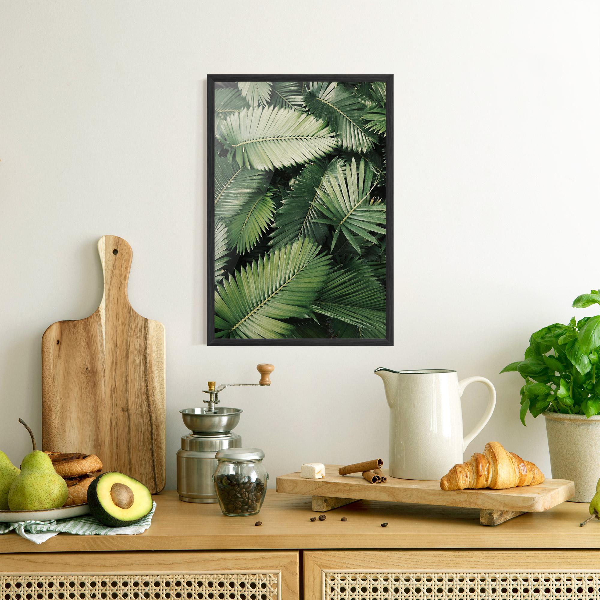 Gerahmte Poster Green Leaves mockup 8