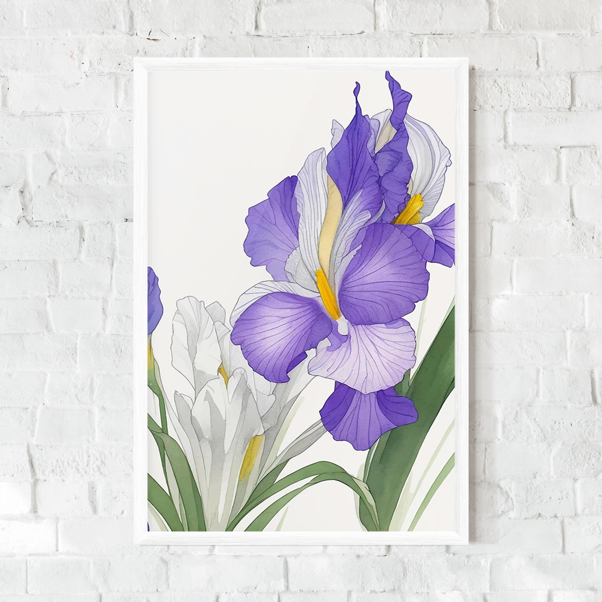 Gerahmte Poster Irirs Hand Drawn mockup 0