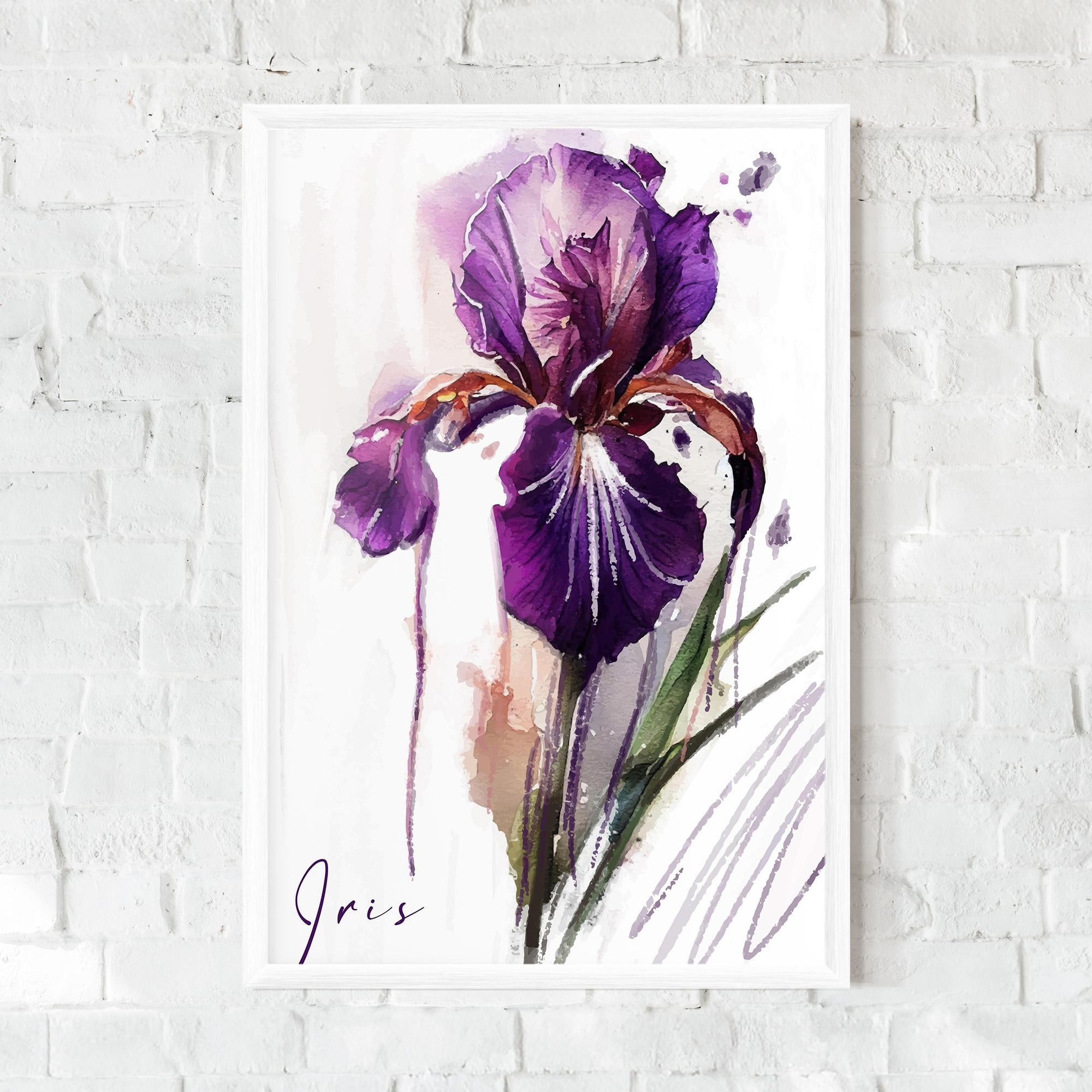 Gerahmte Poster Iris Drop mockup 0