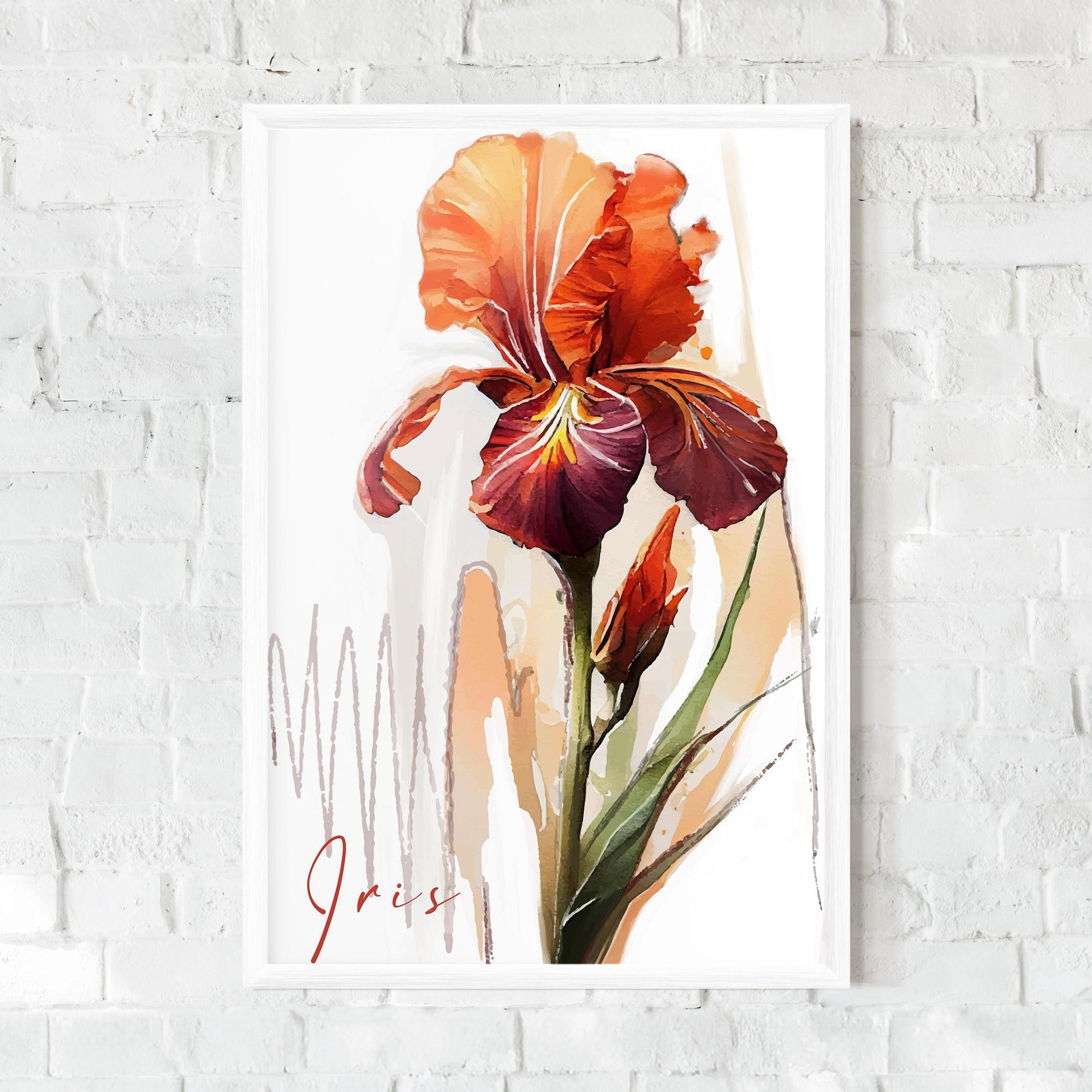 Gerahmte Poster Orange Iris mockup 0