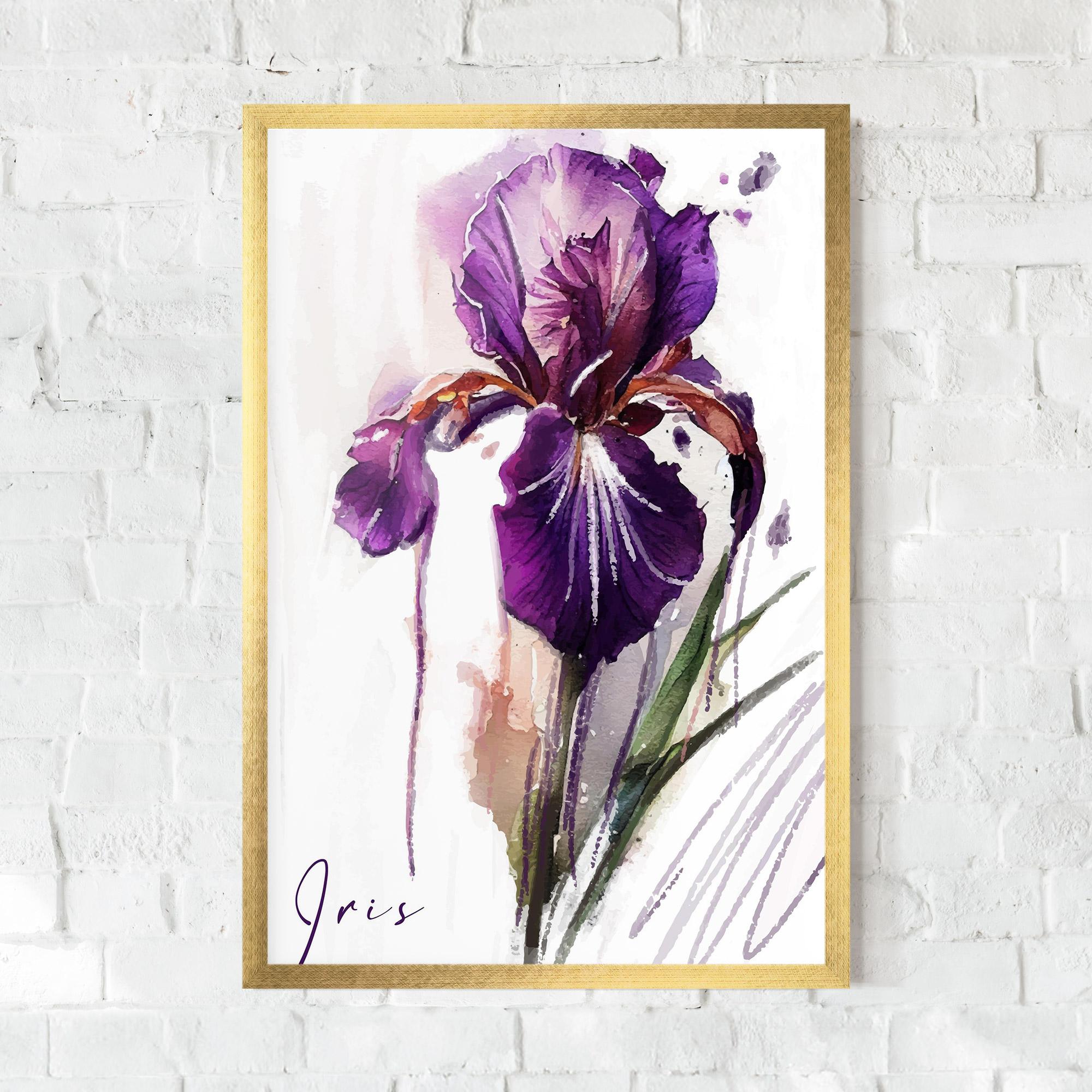 Gerahmte Poster Iris Drop mockup 0