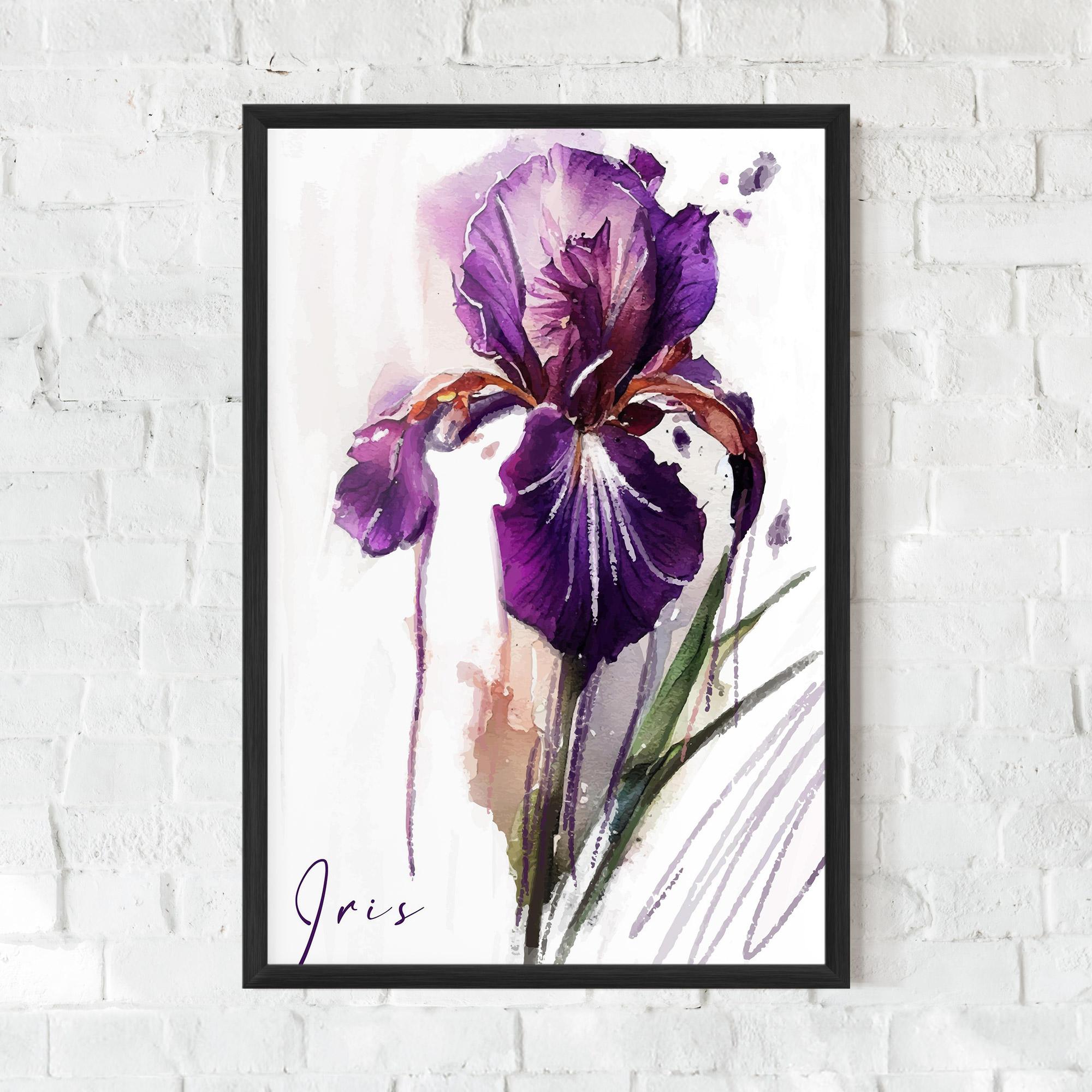 Gerahmte Poster Iris Drop mockup 0