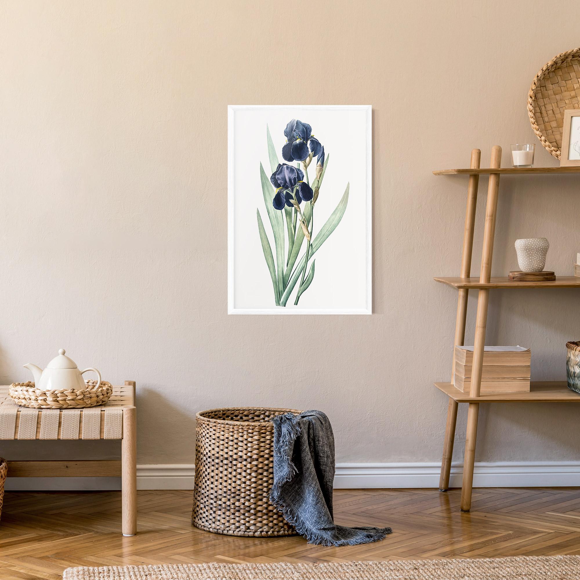 Gerahmte Poster Dark Blue Iris mockup 9