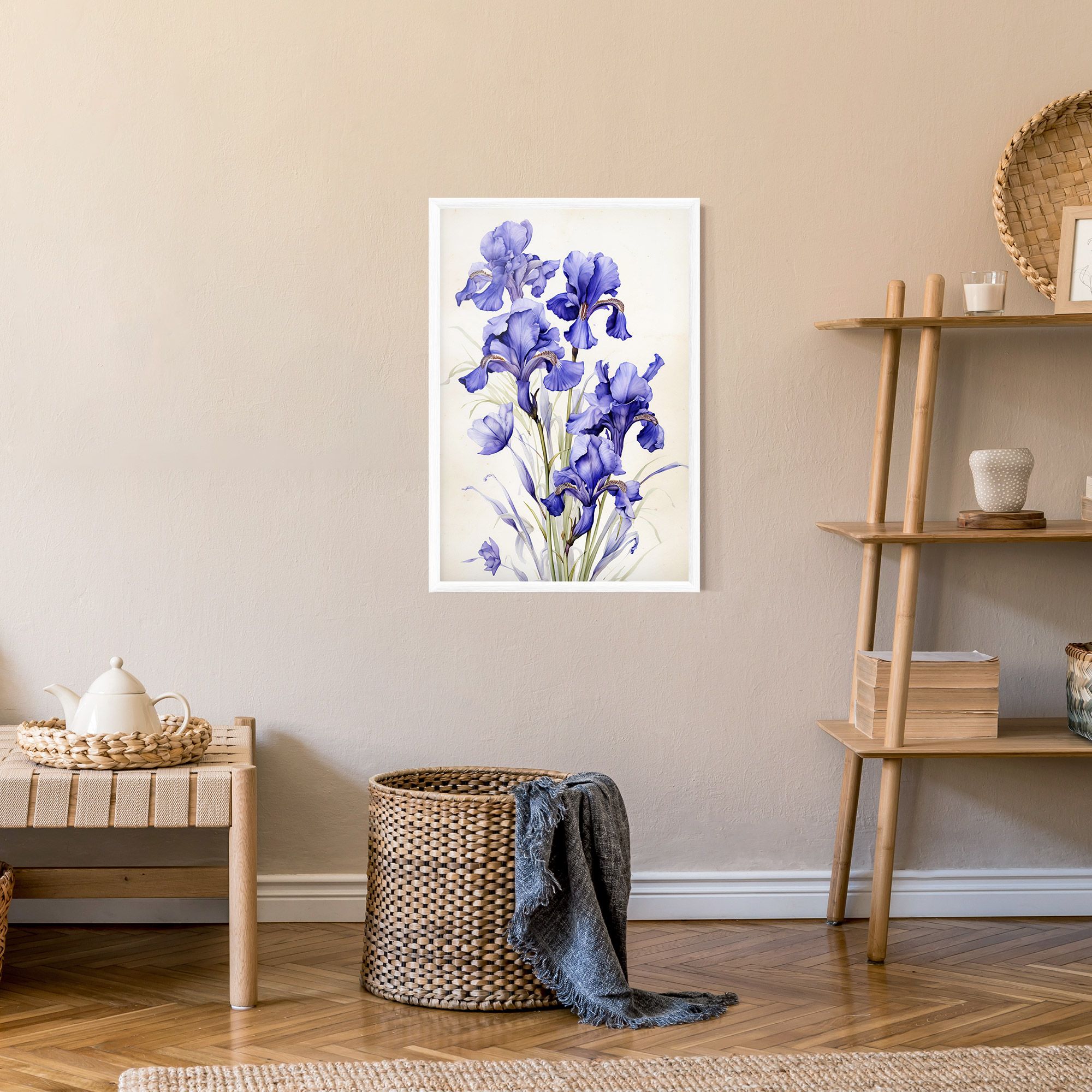 Purple Iris On Cream mockup 9