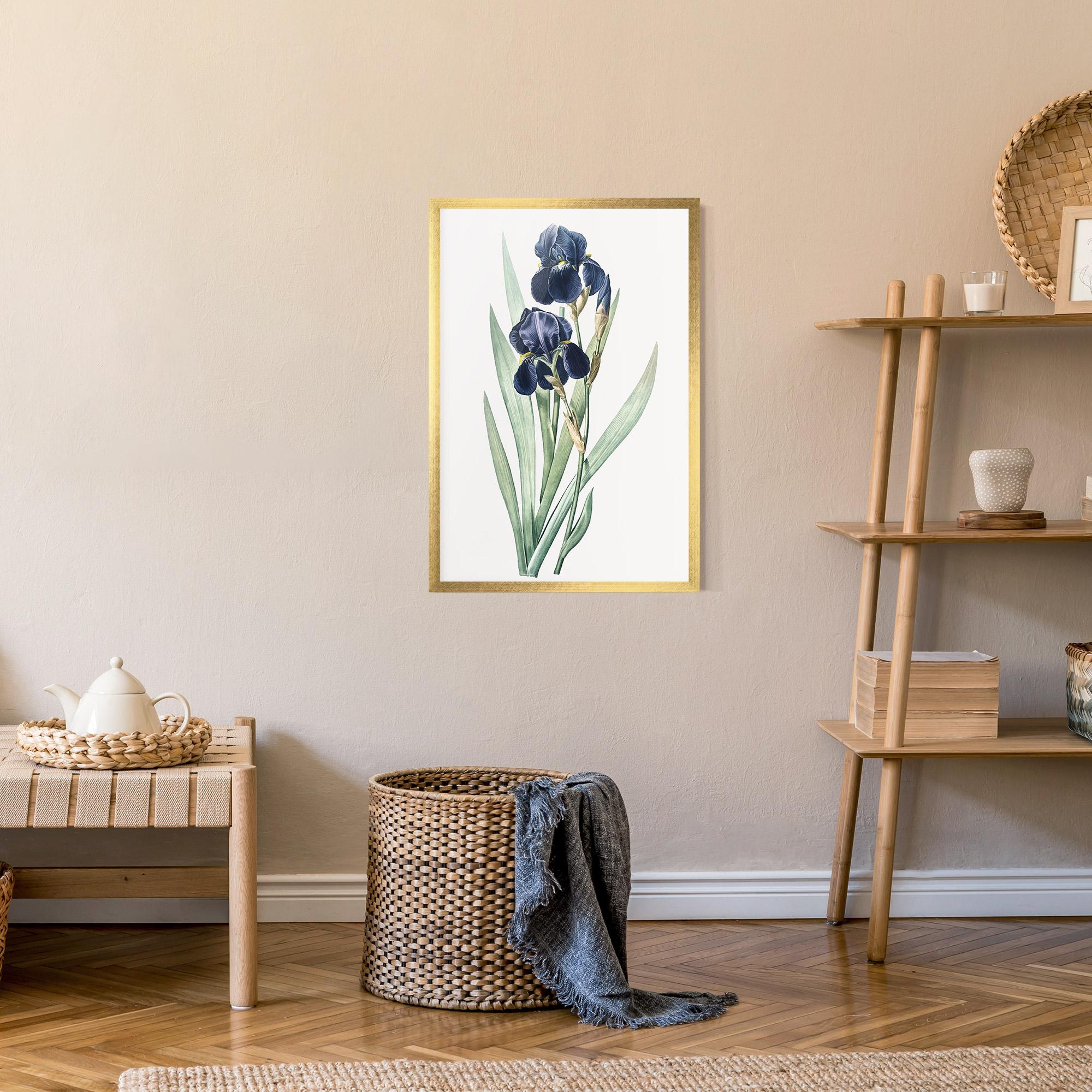 Gerahmte Poster Dark Blue Iris mockup 9