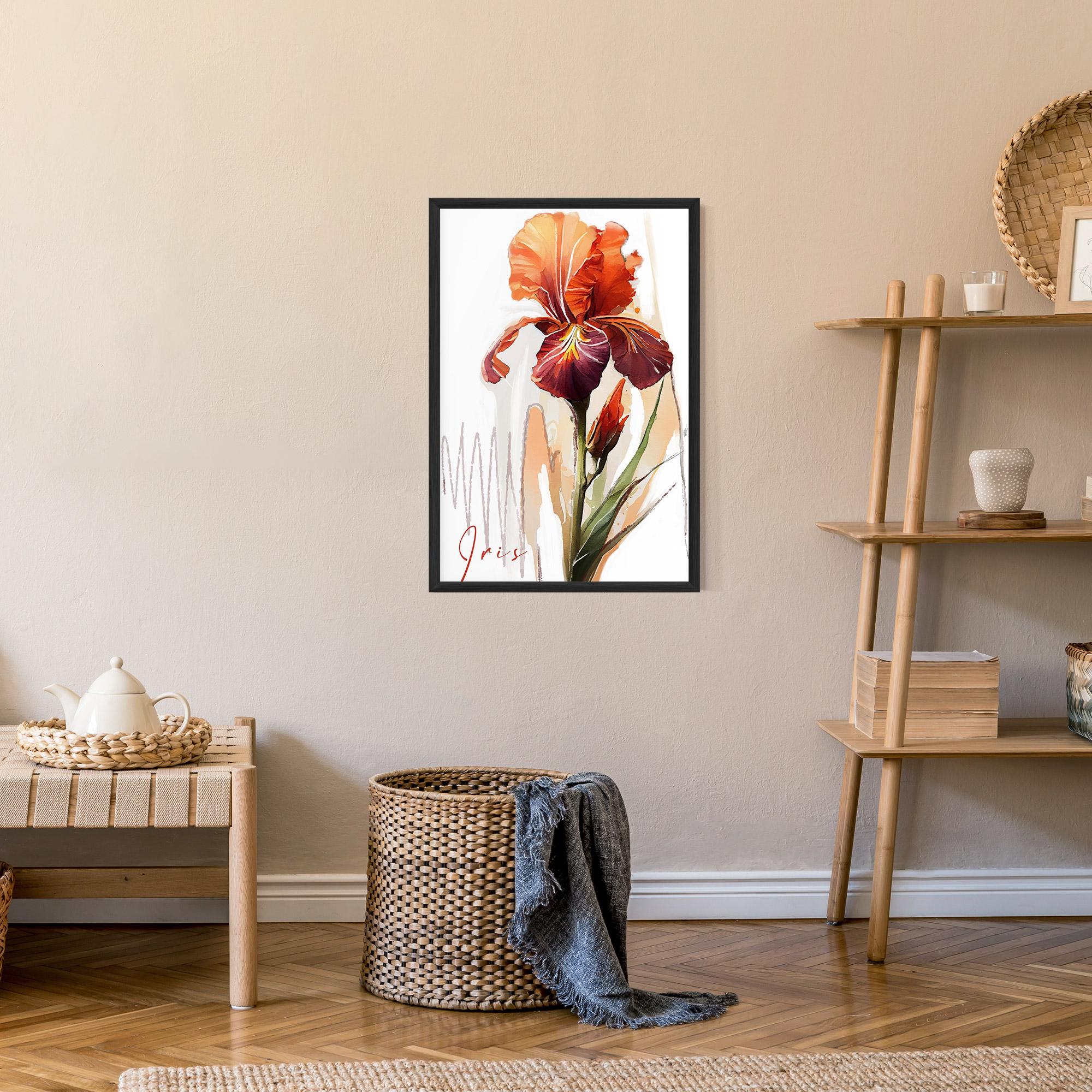 Gerahmte Poster Orange Iris mockup 9