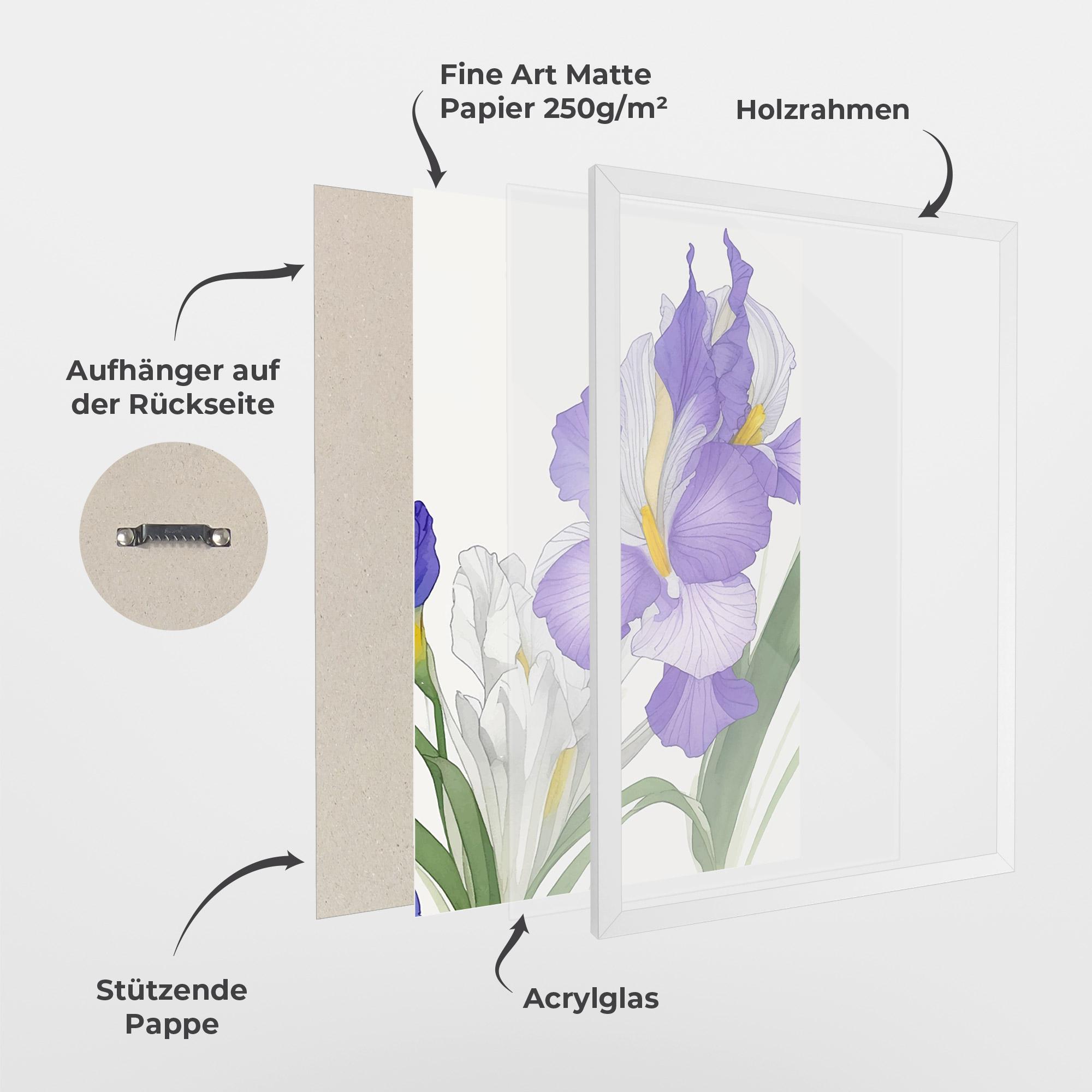 Gerahmte Poster Irirs Hand Drawn mockup 1
