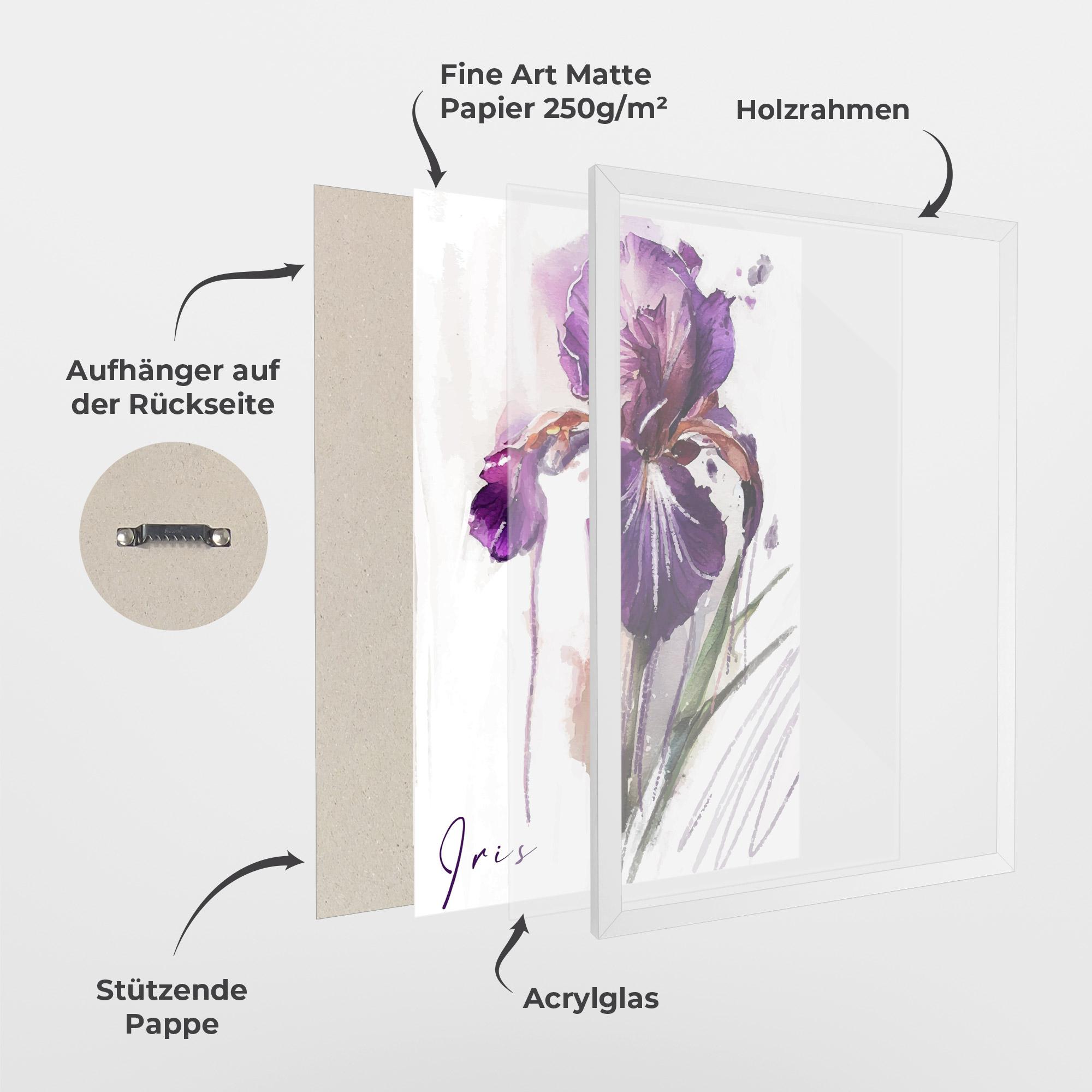 Gerahmte Poster Iris Drop mockup 1