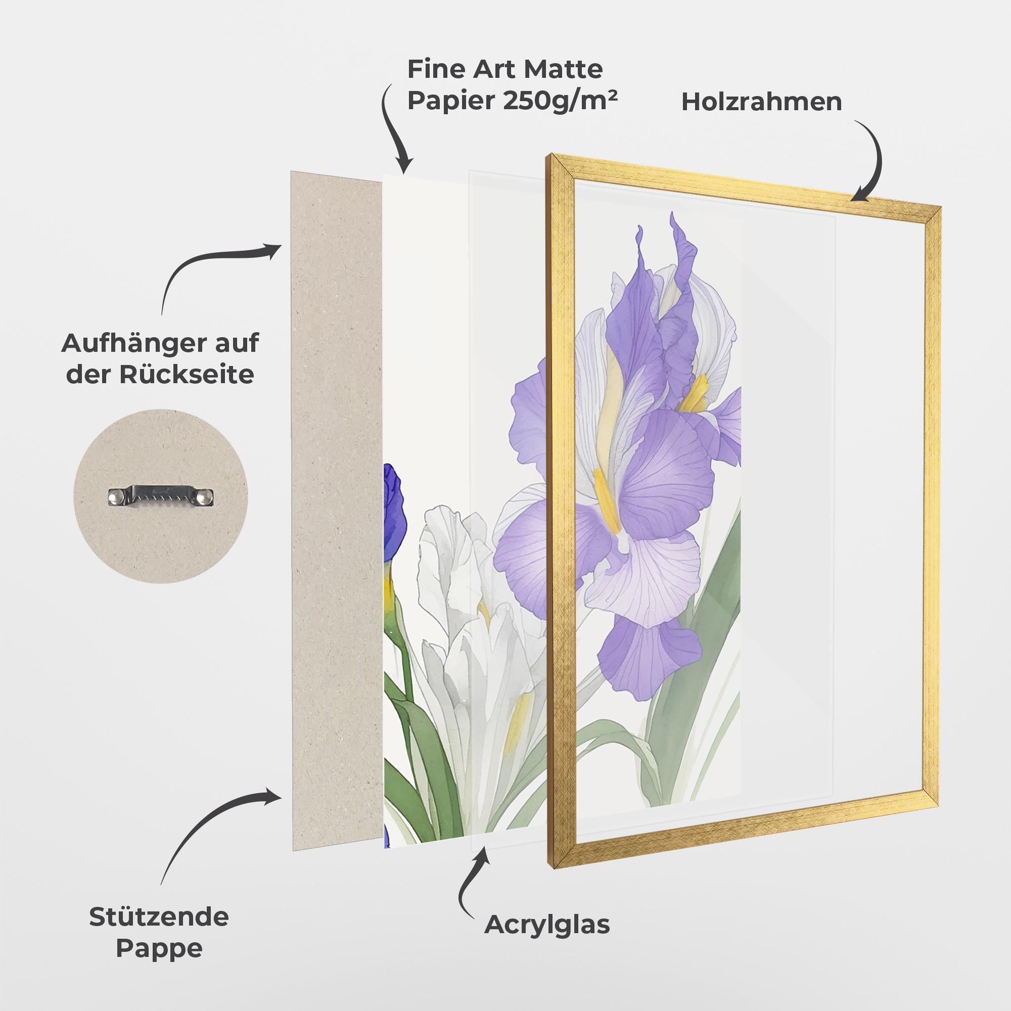 Gerahmte Poster Irirs Hand Drawn mockup 1