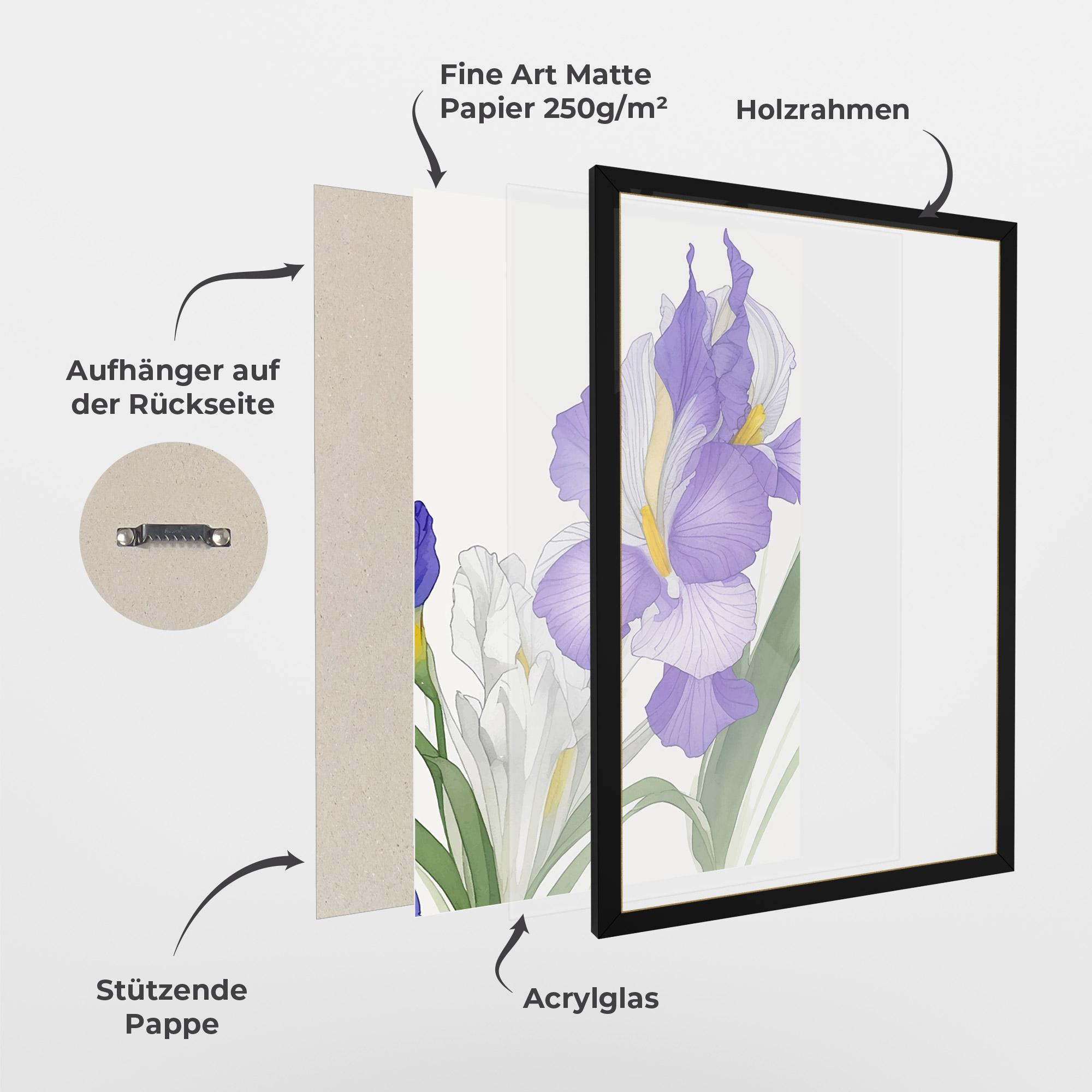 Gerahmte Poster Irirs Hand Drawn mockup 1