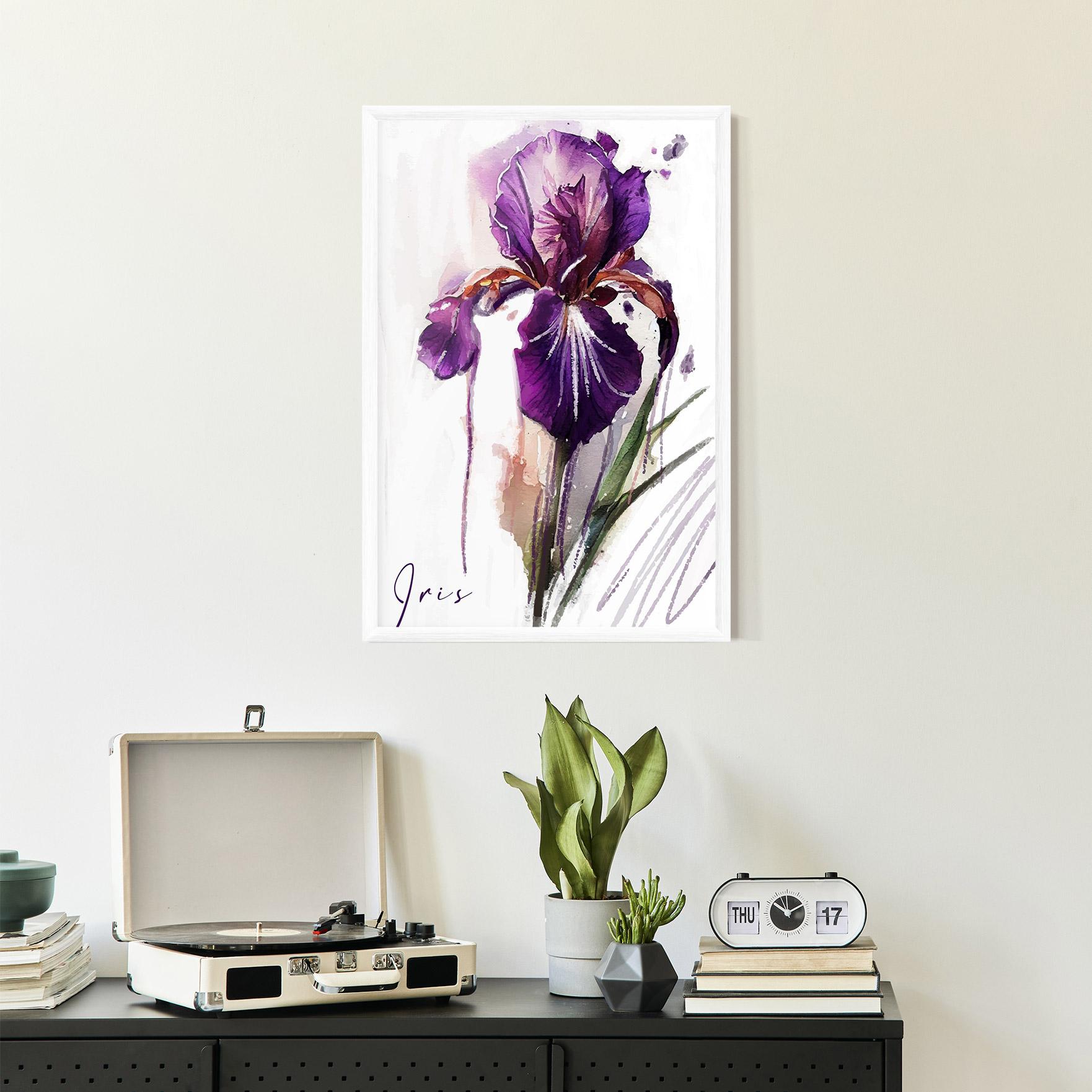 Gerahmte Poster Iris Drop mockup 2
