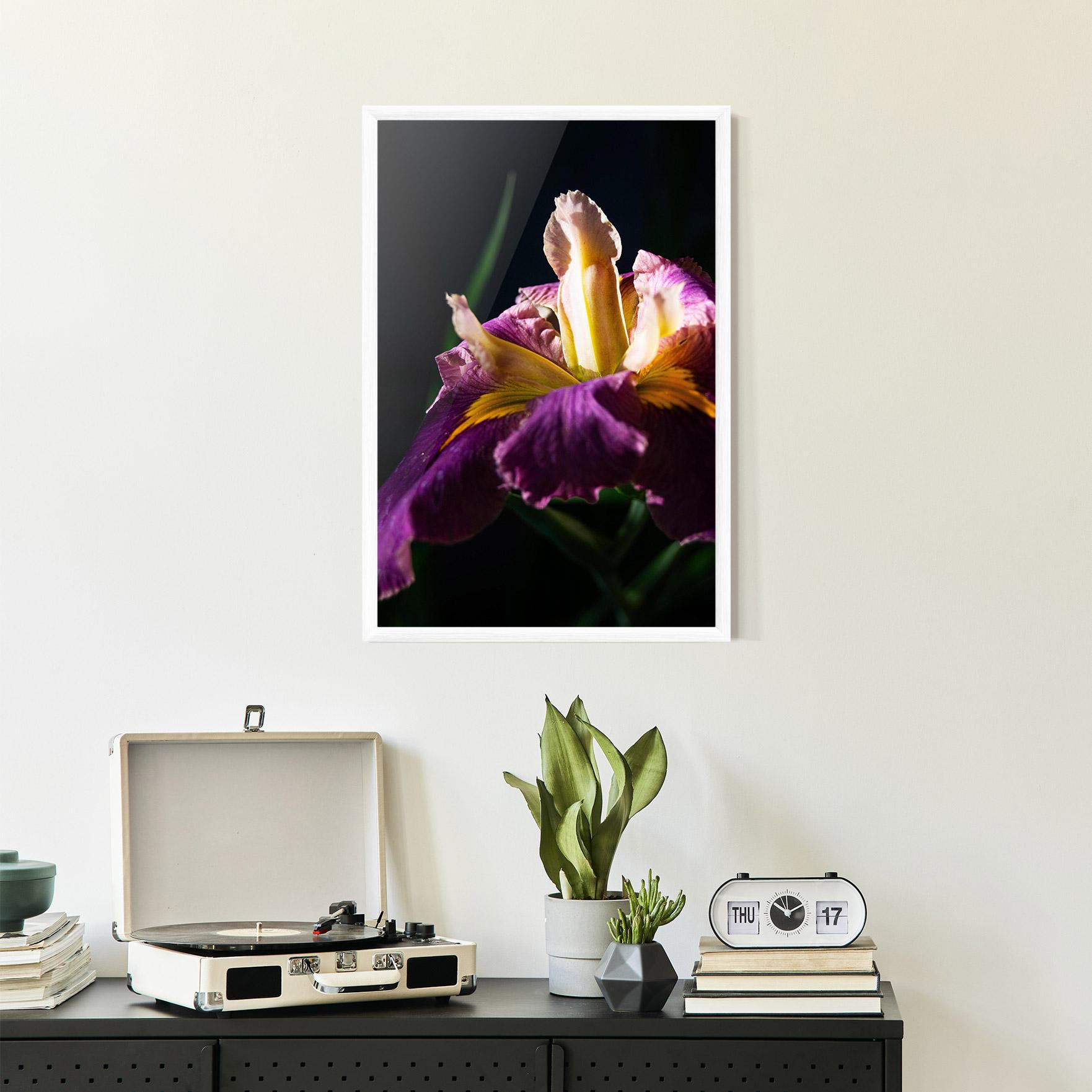 Gerahmte Poster Pastel Yellow Iris mockup 2