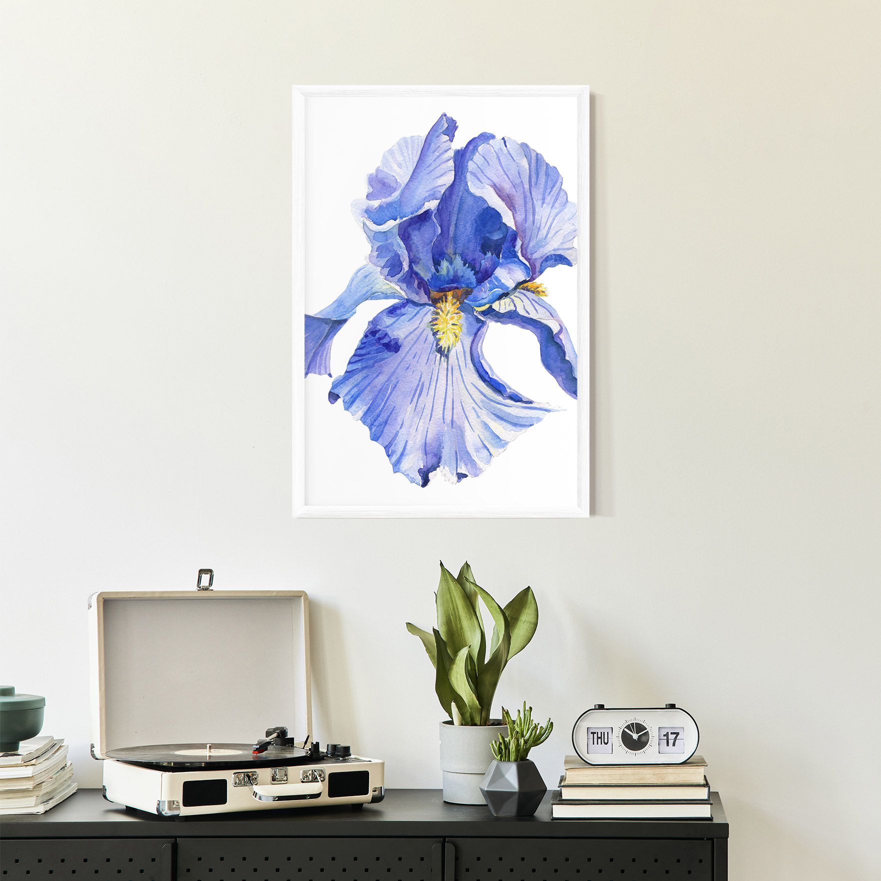 Purple Iris On White mockup 2