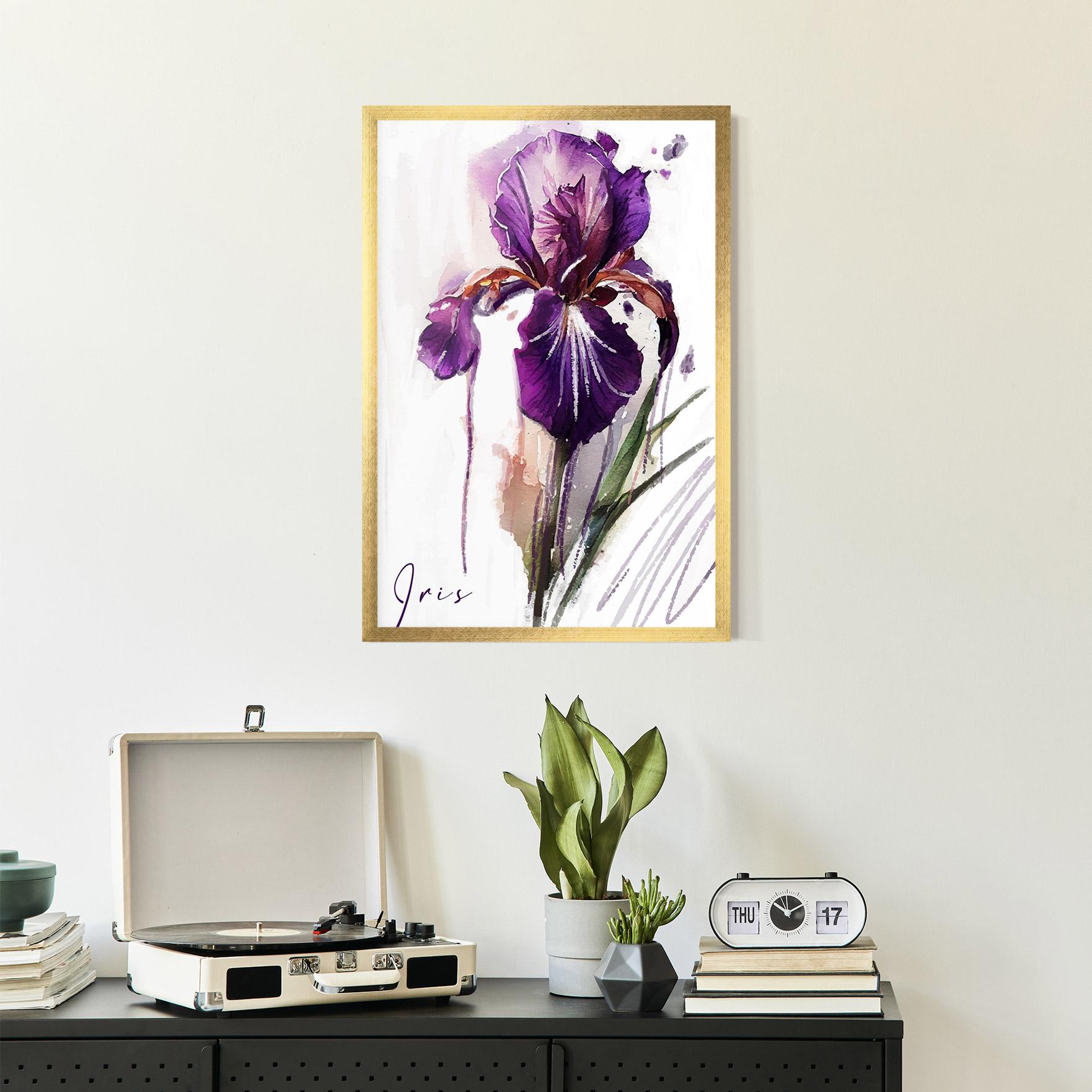 Gerahmte Poster Iris Drop mockup 2