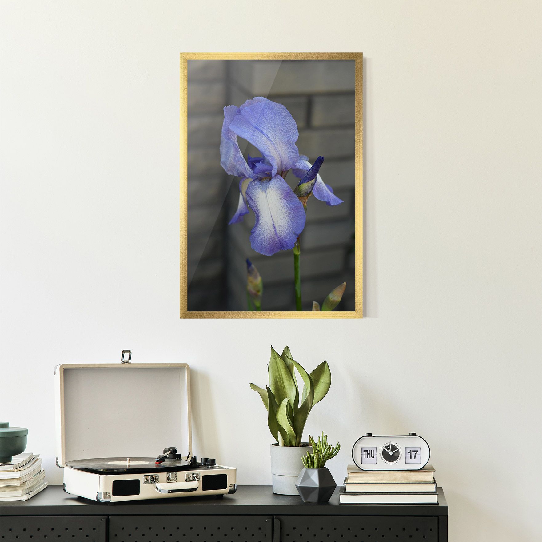 Purple Iris On Gray mockup 2