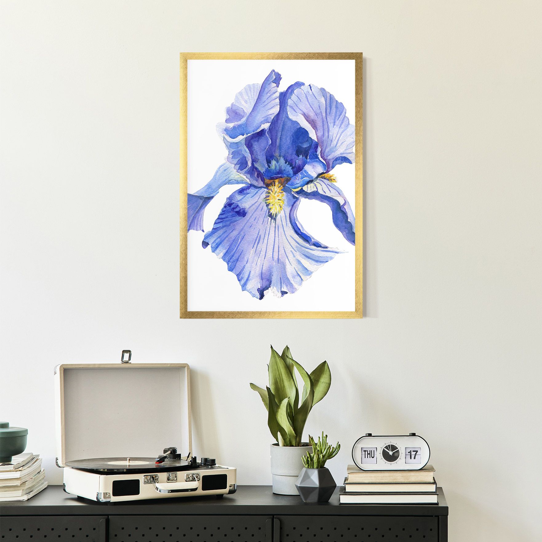 Purple Iris On White mockup 2