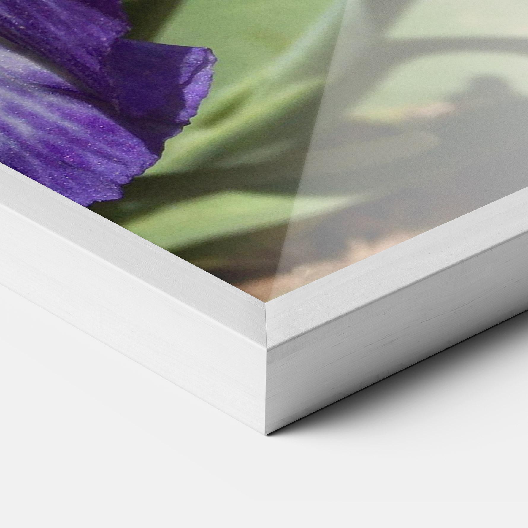 Gerahmte Poster Garden White Purple Irirs mockup 3