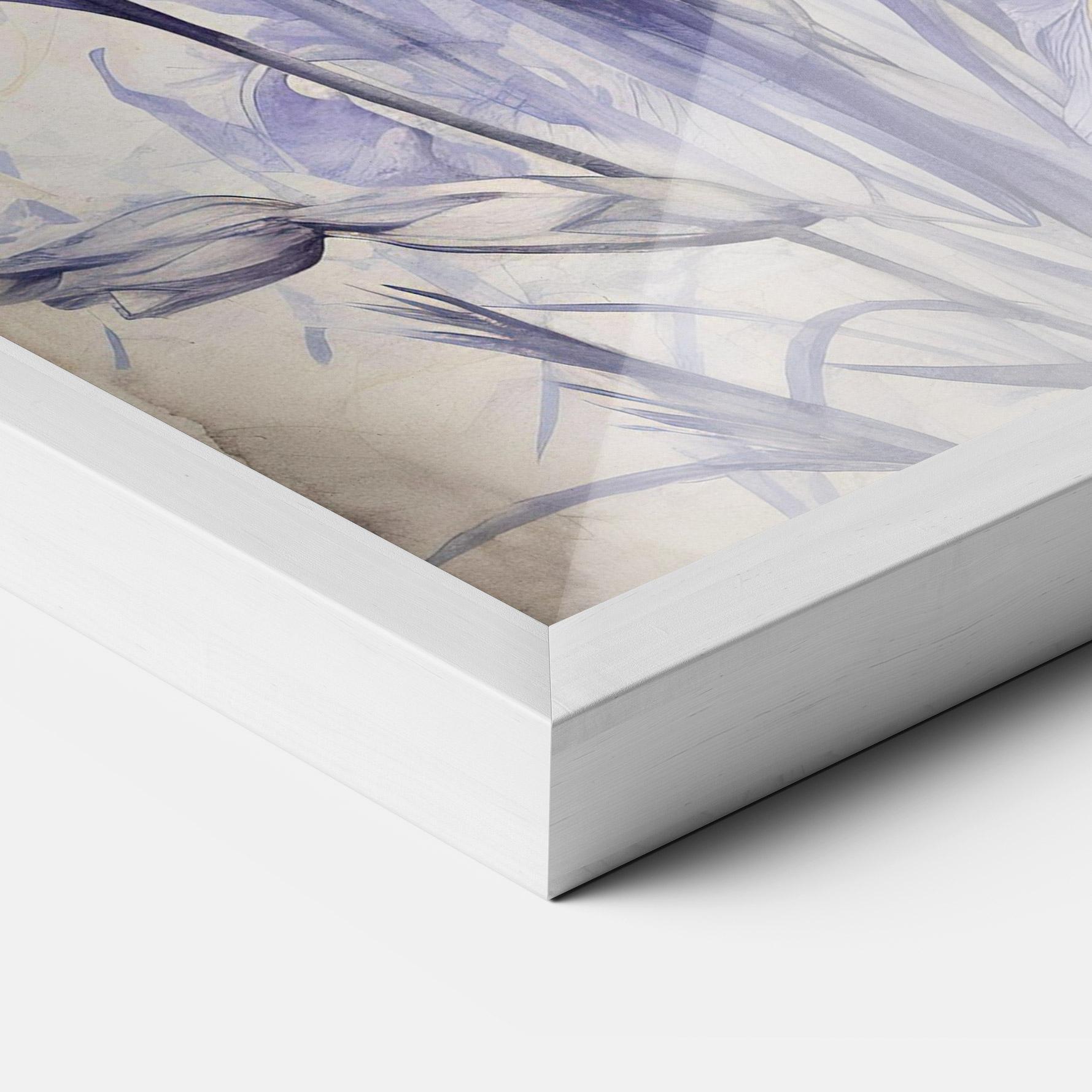 Gerahmte Poster Irises Painting mockup 3