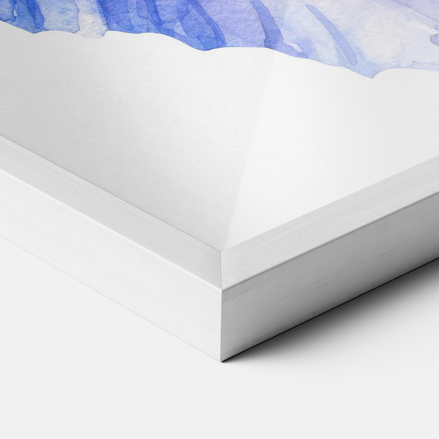 Gerahmte Poster Purple Iris On White mockup 3