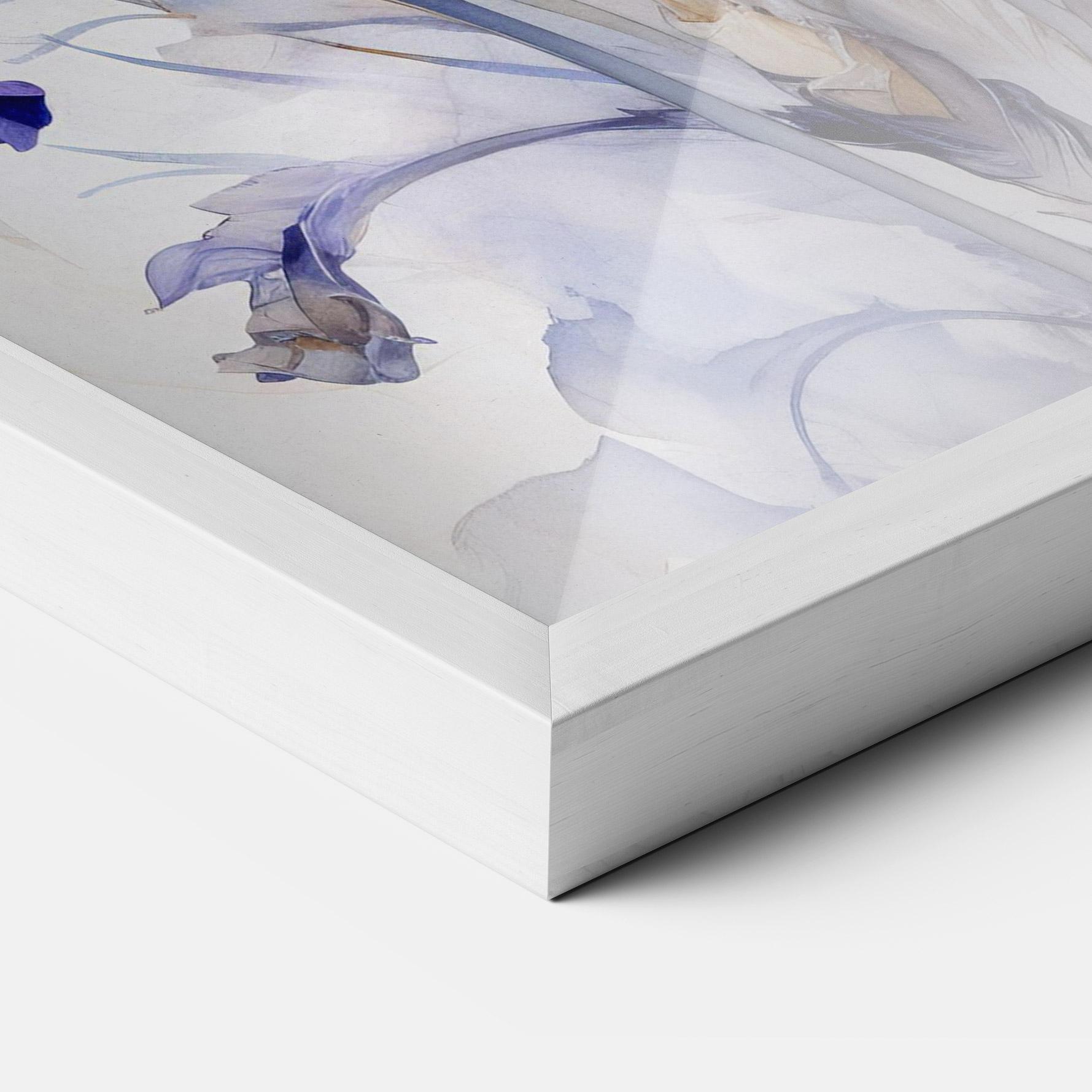 Gerahmte Poster Purple Iris Painting mockup 3