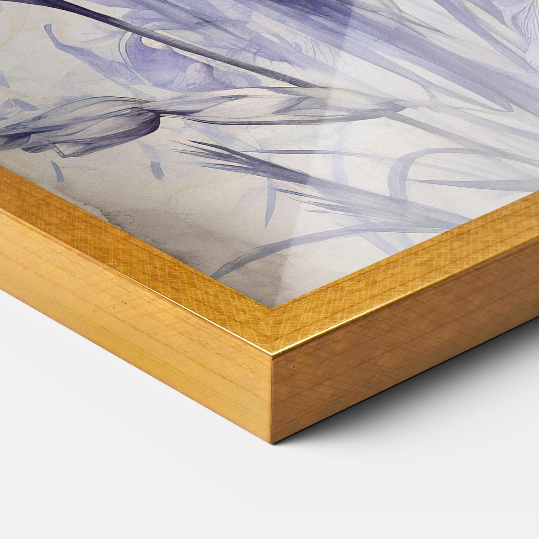 Gerahmte Poster Irises Painting mockup 3