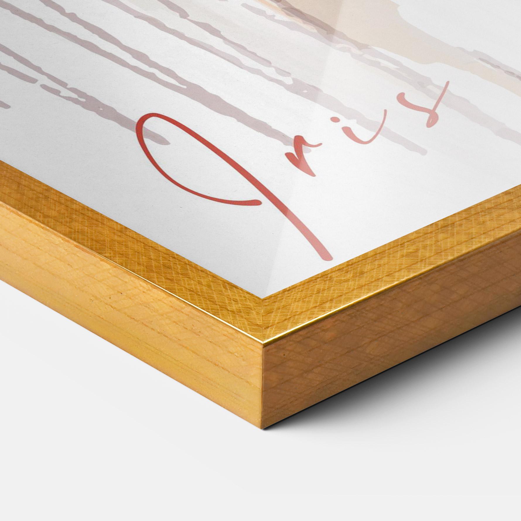 Gerahmte Poster Orange Iris mockup 3