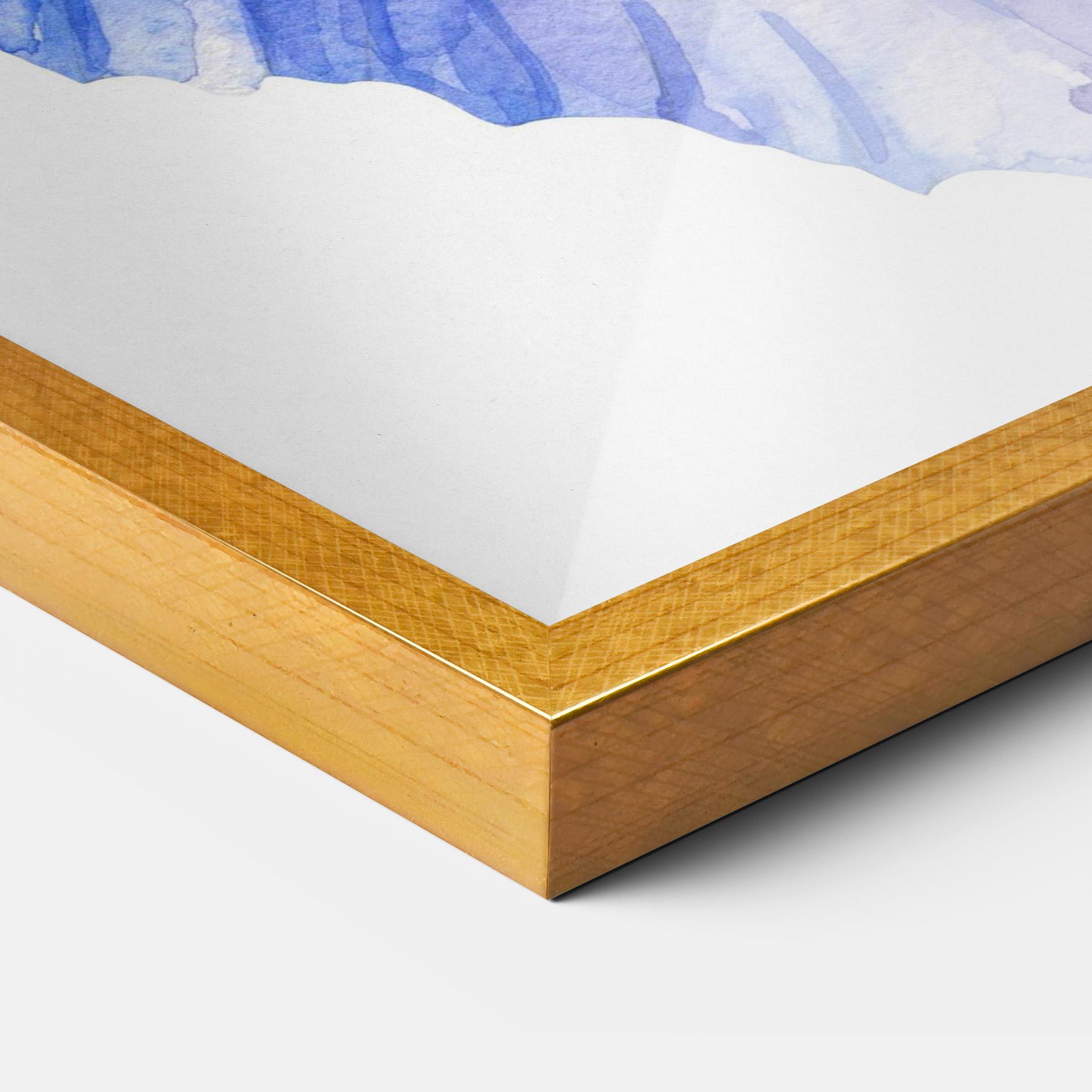 Gerahmte Poster Purple Iris On White mockup 3