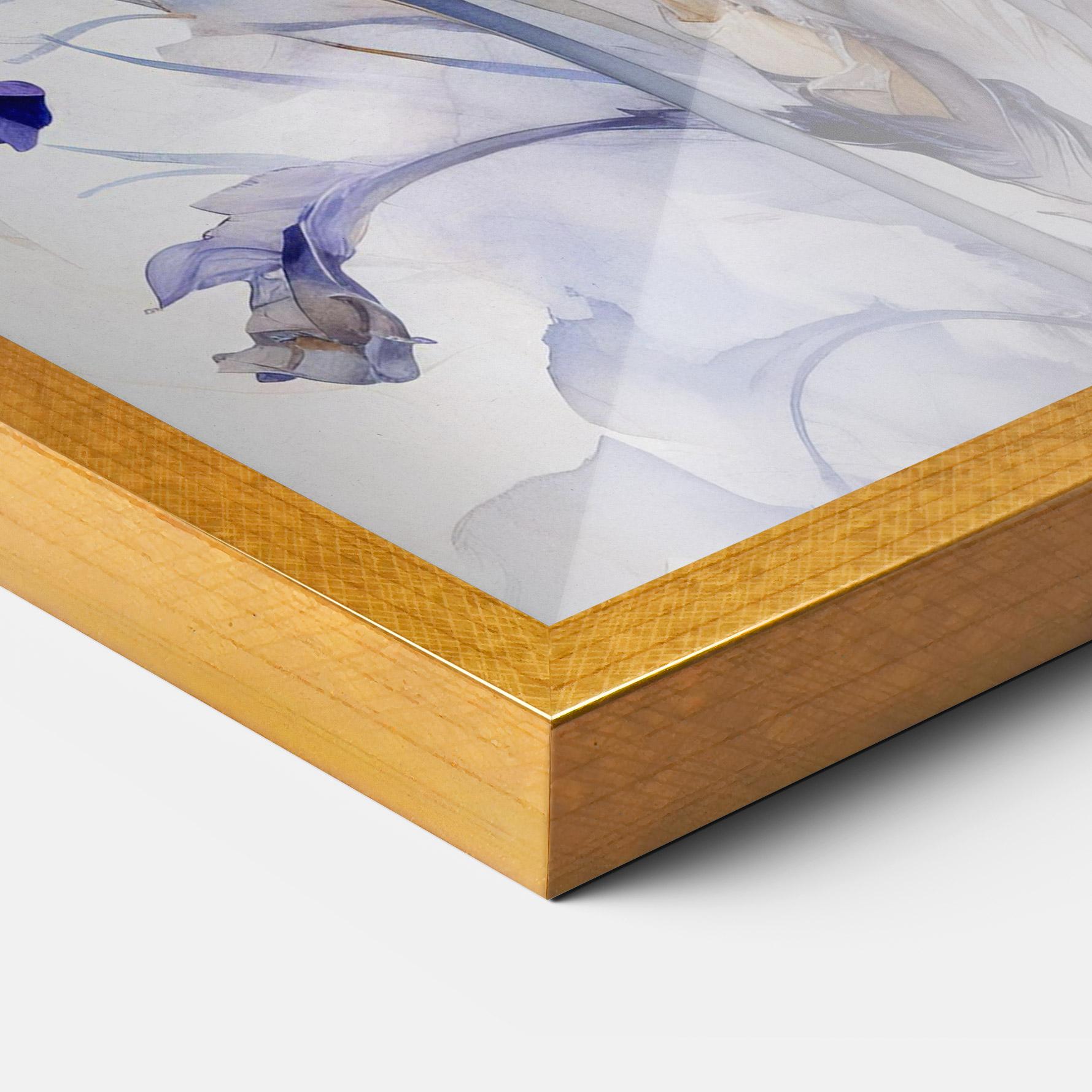 Gerahmte Poster Purple Iris Painting mockup 3