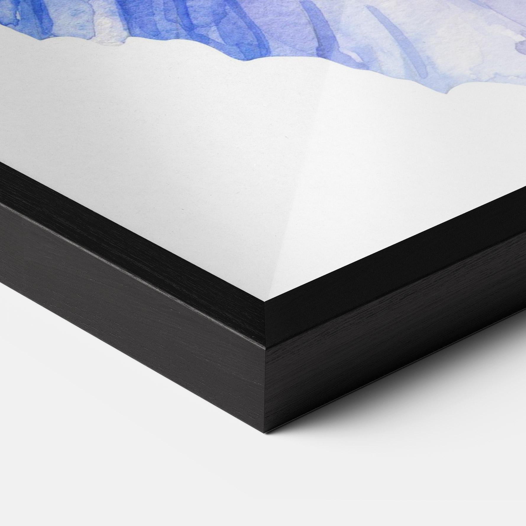 Gerahmte Poster Purple Iris On White mockup 3