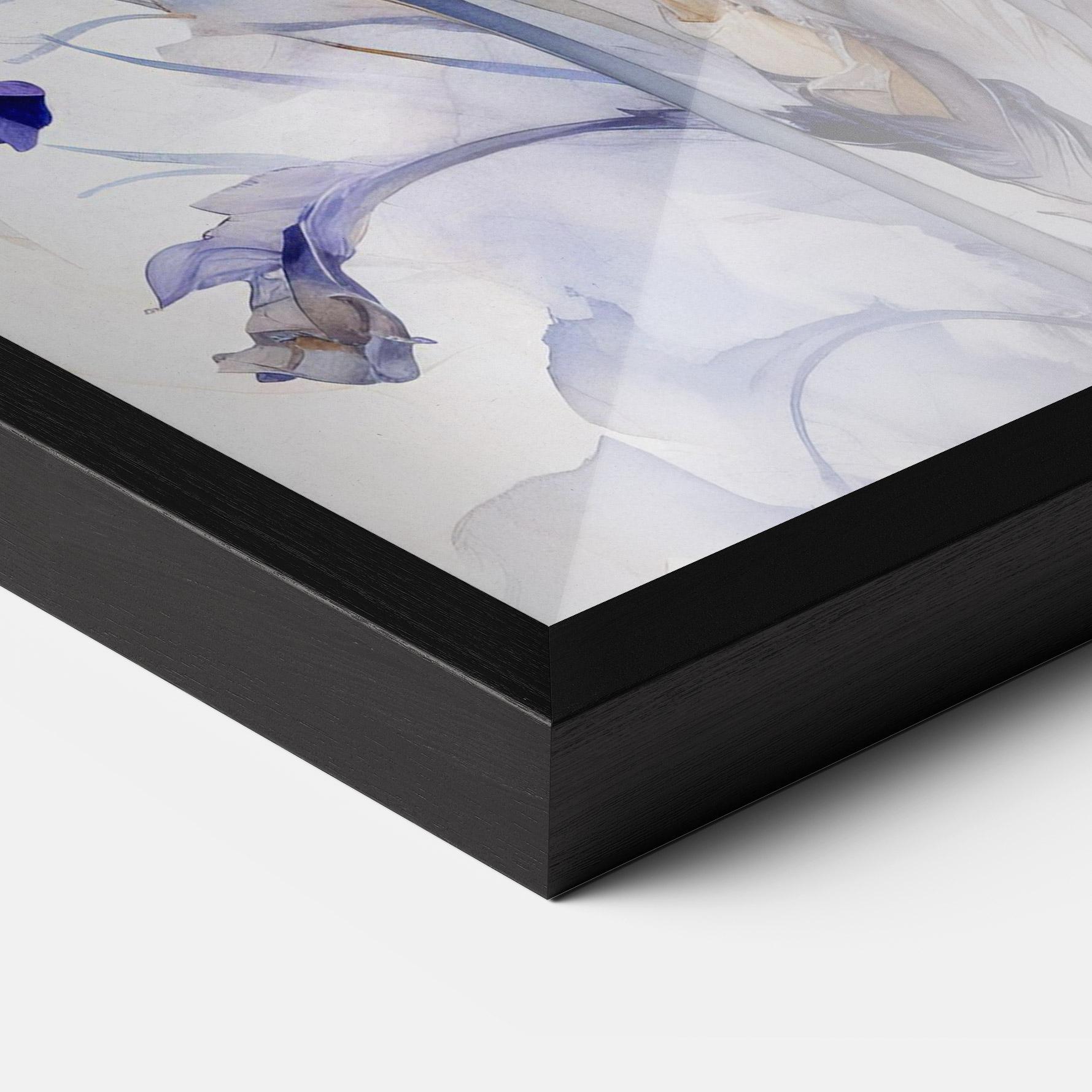 Gerahmte Poster Purple Iris Painting mockup 3