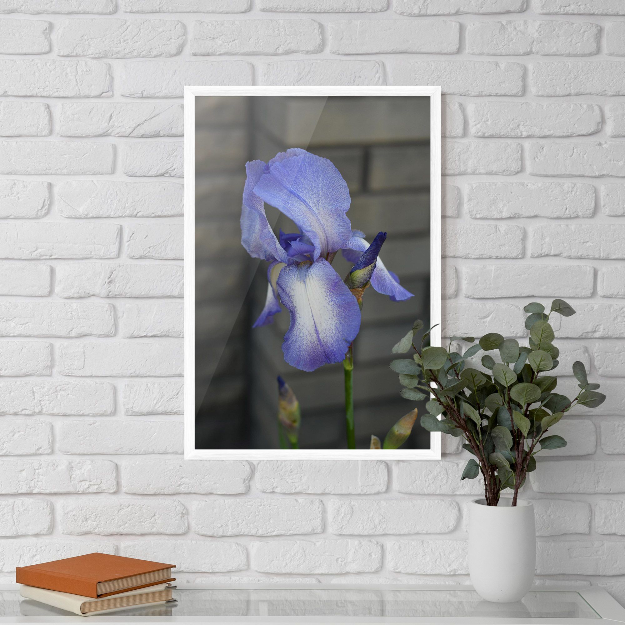 Purple Iris On Gray mockup 5