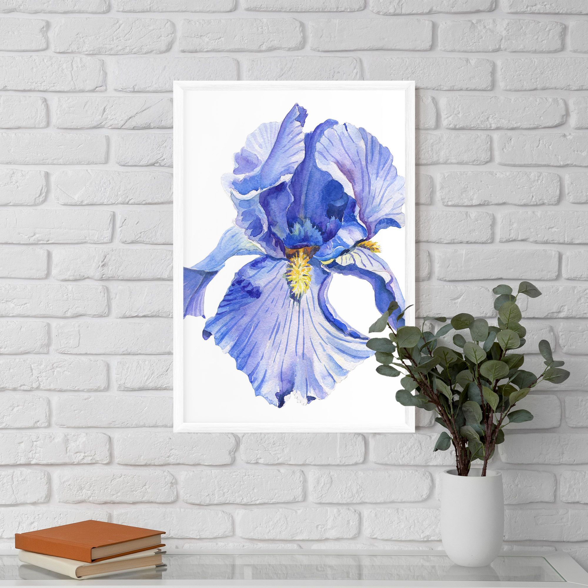 Purple Iris On White mockup 5