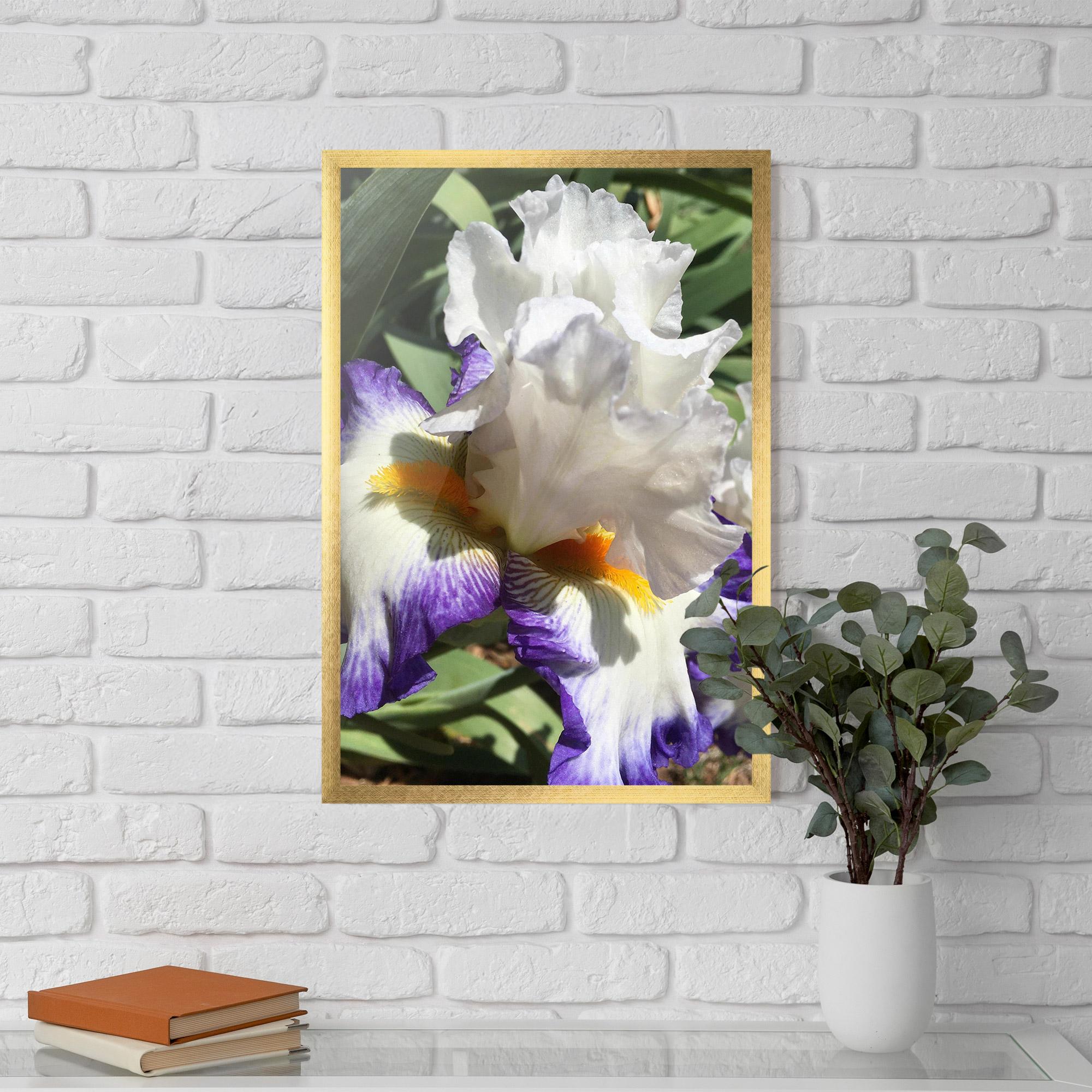 Gerahmte Poster Garden White Purple Irirs mockup 5
