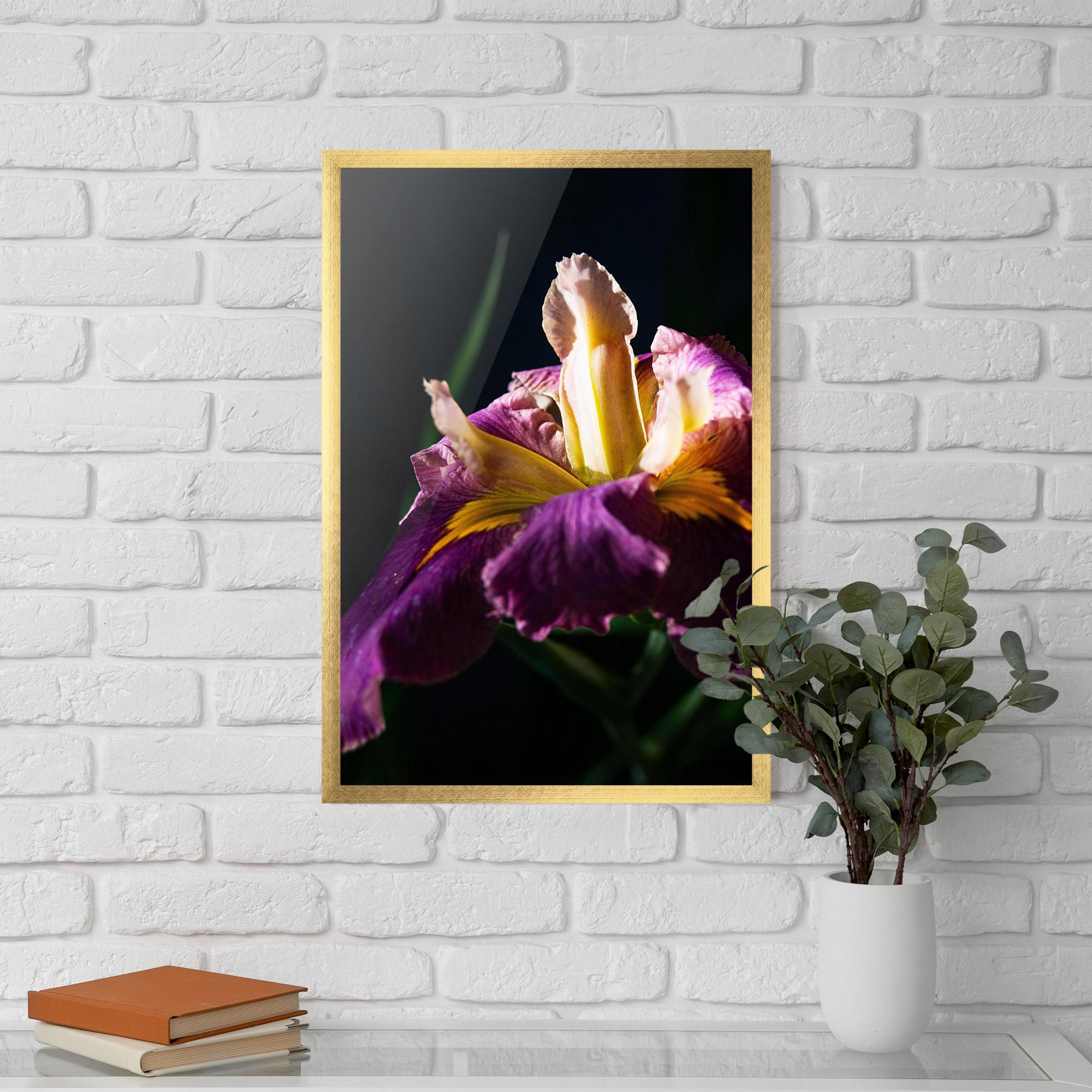 Gerahmte Poster Pastel Yellow Iris mockup 5