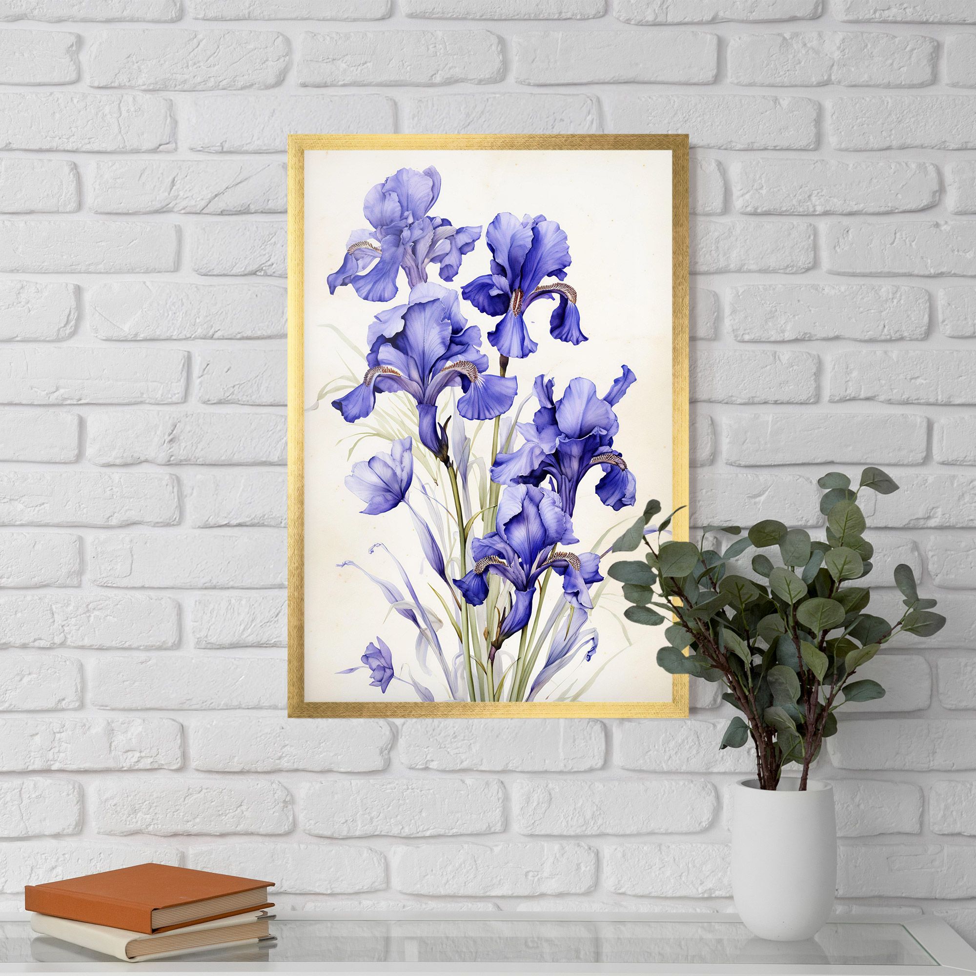 Purple Iris On Cream mockup 5