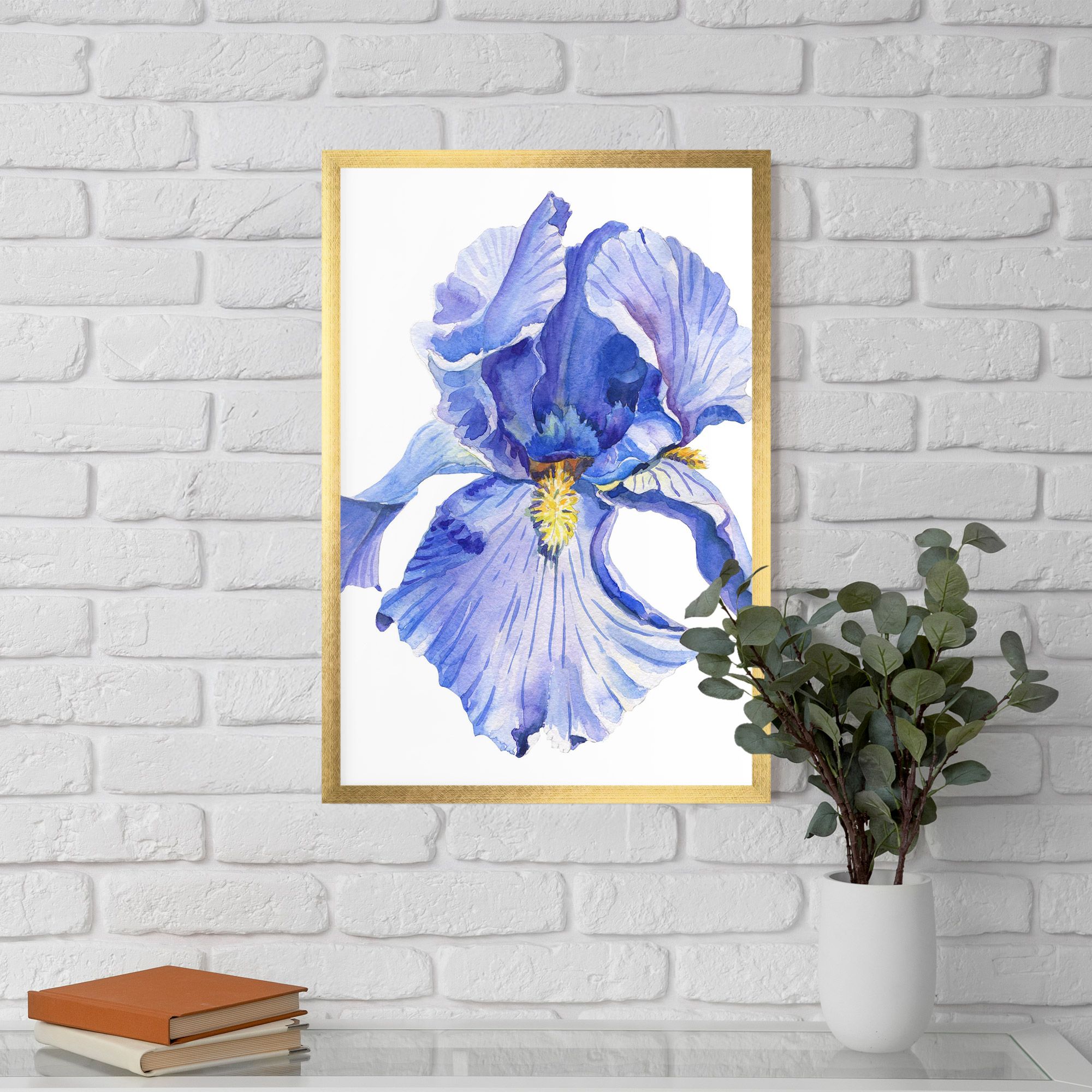 Purple Iris On White mockup 5