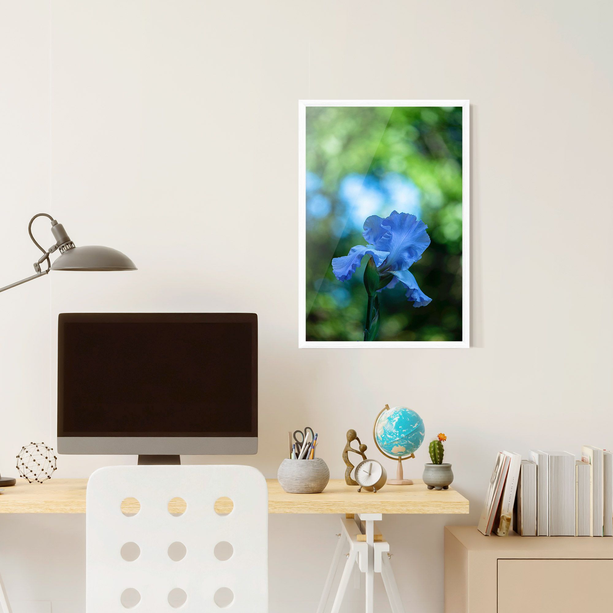 Blue Iris In The Garden mockup 6