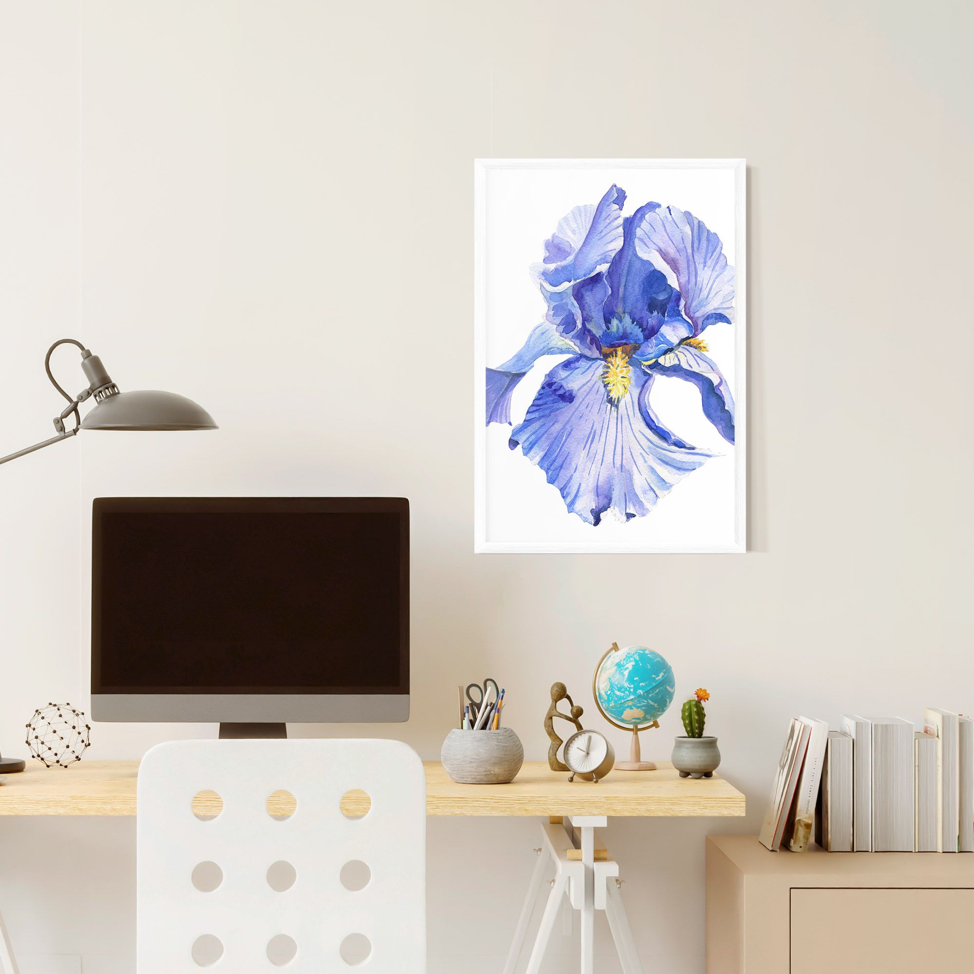 Purple Iris On White mockup 6