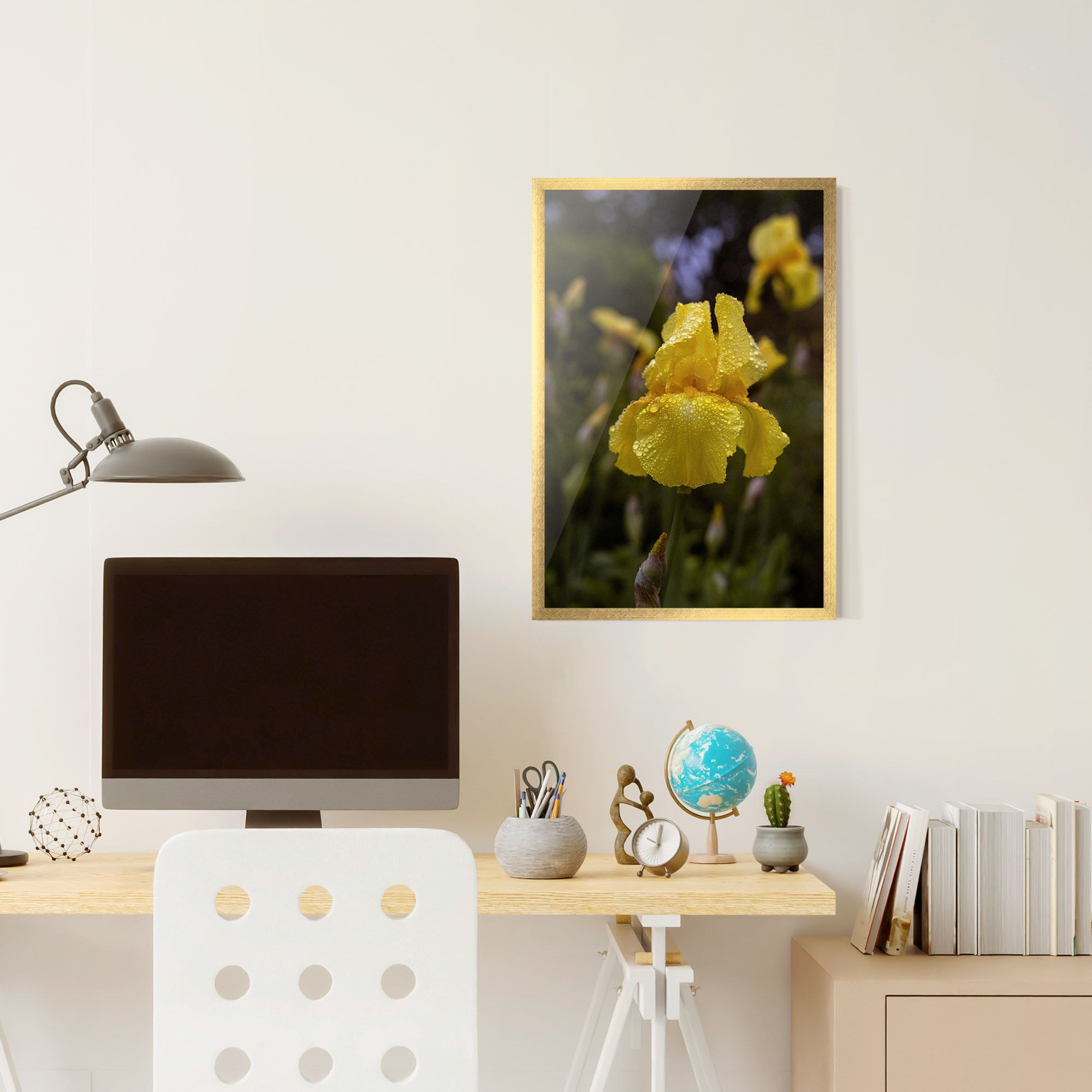 Yellow Iris After Rain mockup 6
