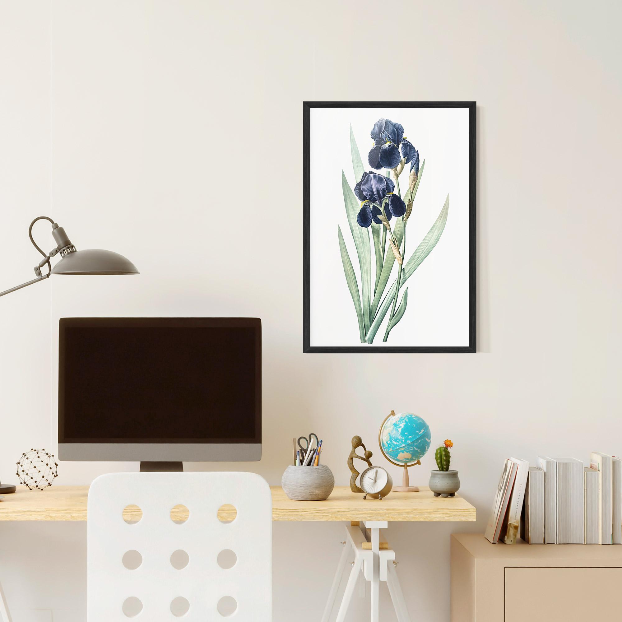 Gerahmte Poster Dark Blue Iris mockup 6