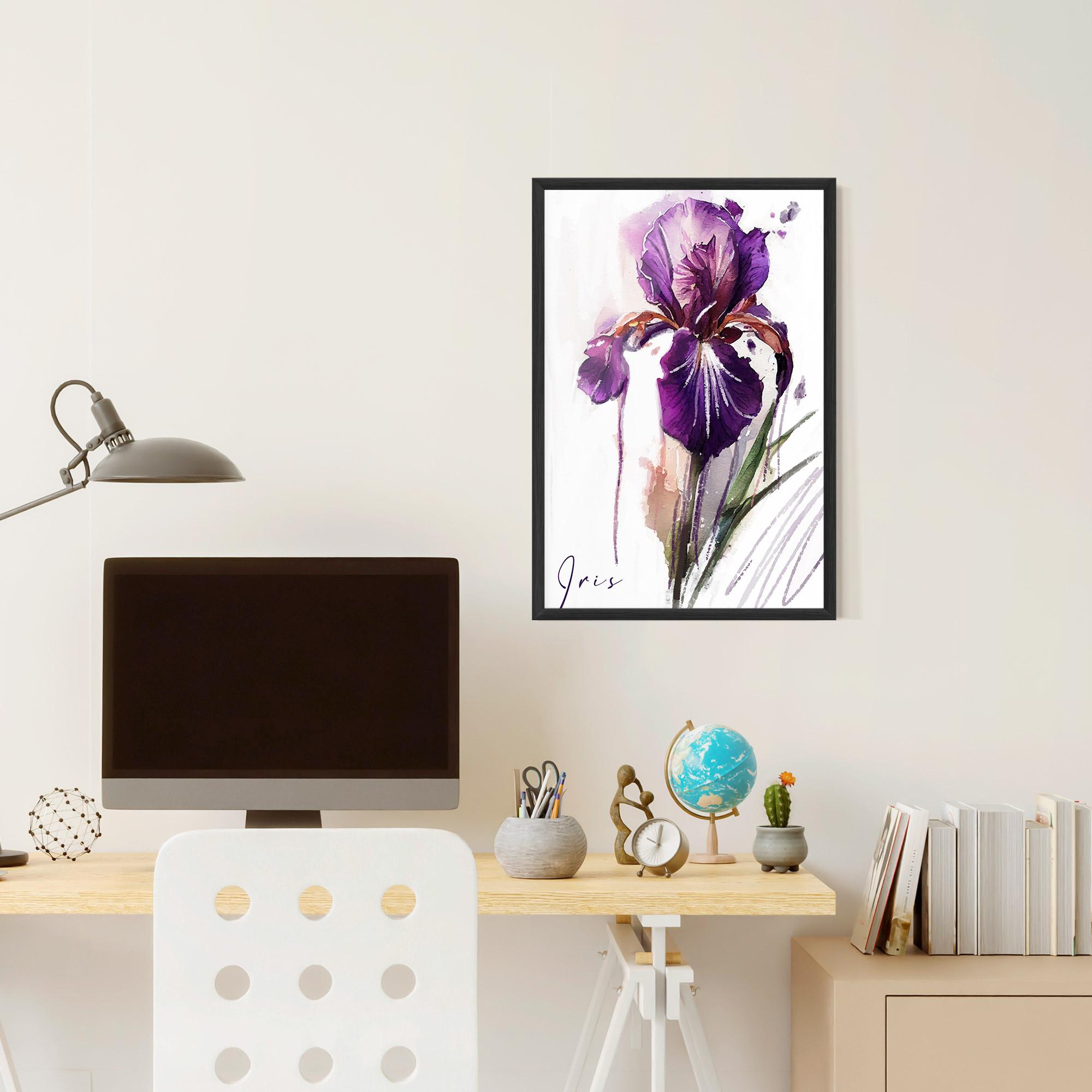 Gerahmte Poster Iris Drop mockup 6