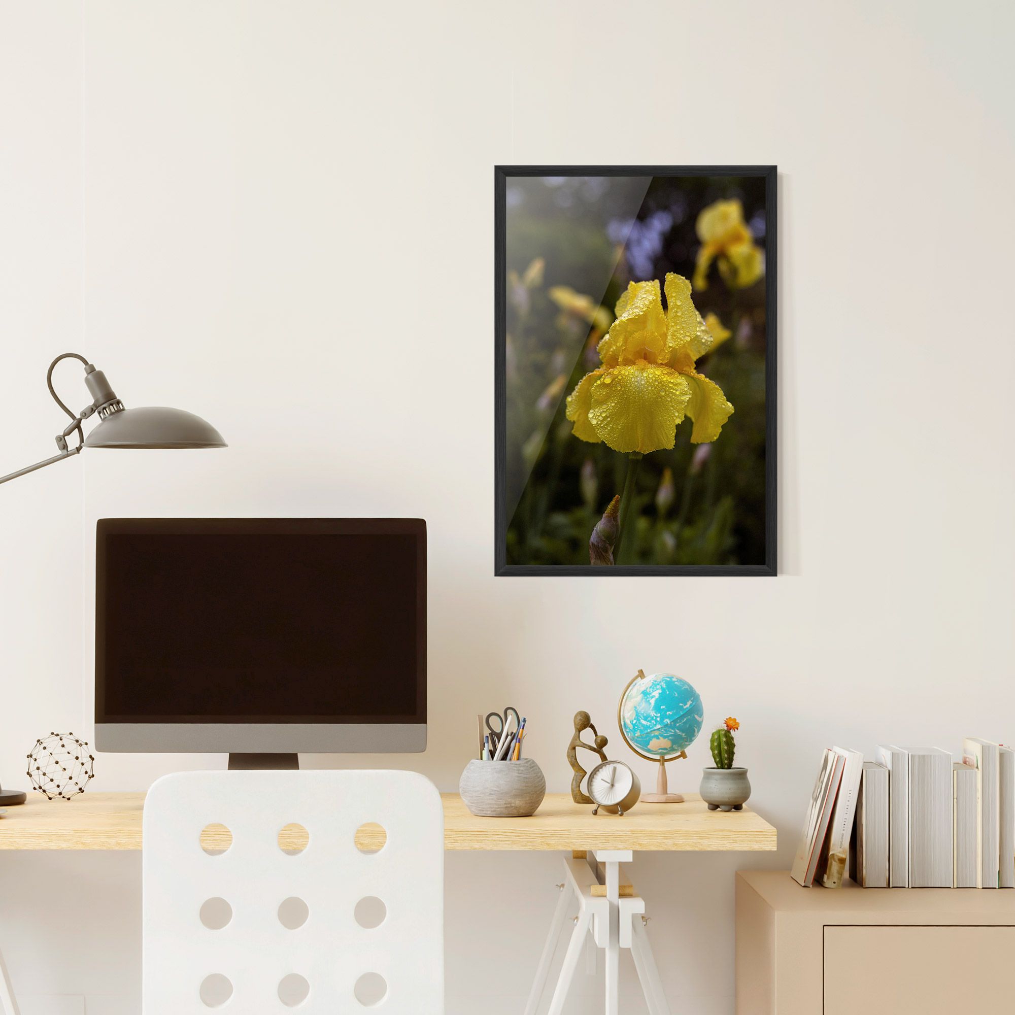 Yellow Iris After Rain mockup 6
