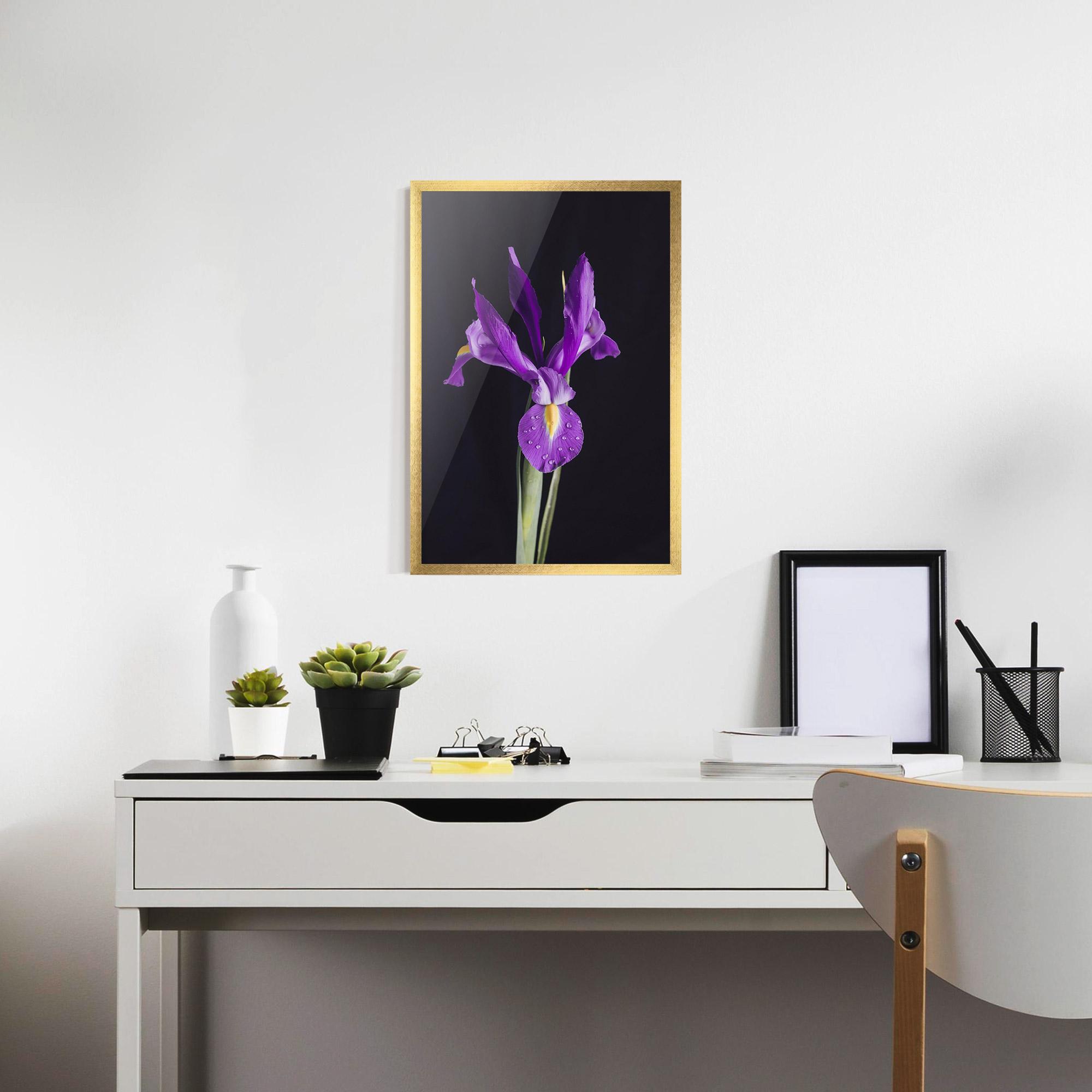 Gerahmte Poster Fresh Purple Iris mockup 7